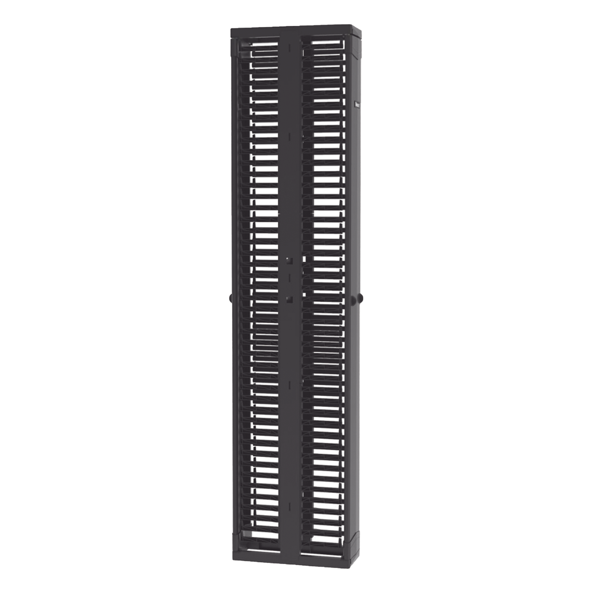 Organizador de Cables Vertical / Doble Frente y Posterior / 45 Unidades / 8 in de Ancho / Acero y ABS / Push-to-Close — PANDUIT · SKU PR2VD08