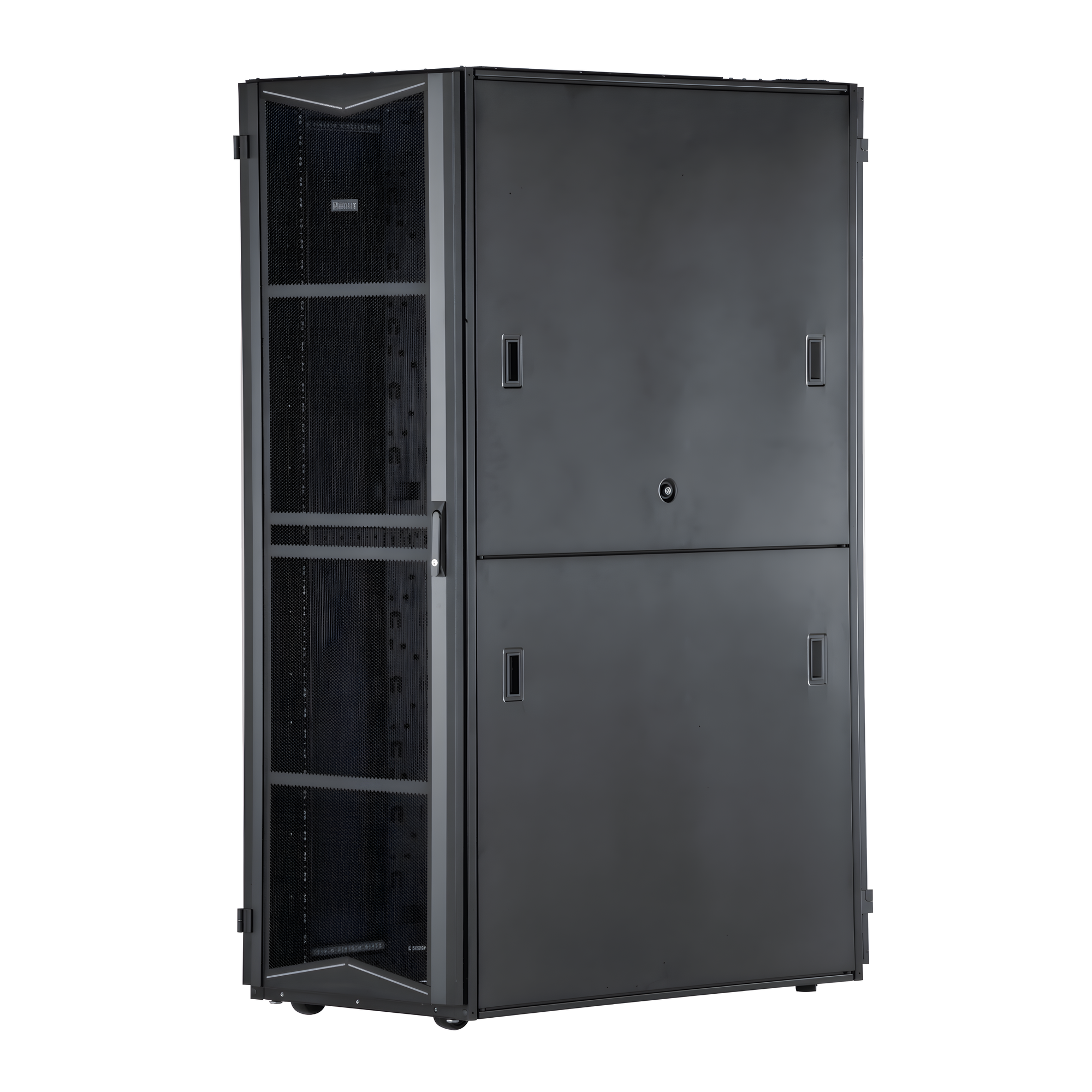 Gabinete FlexFusion para Centros de Datos, 45 UR, 800 mm de Ancho, 1070 mm de Profundidad, Fabricado en Acero, Color Negro — PANDUIT · SKU XG84512BS0001