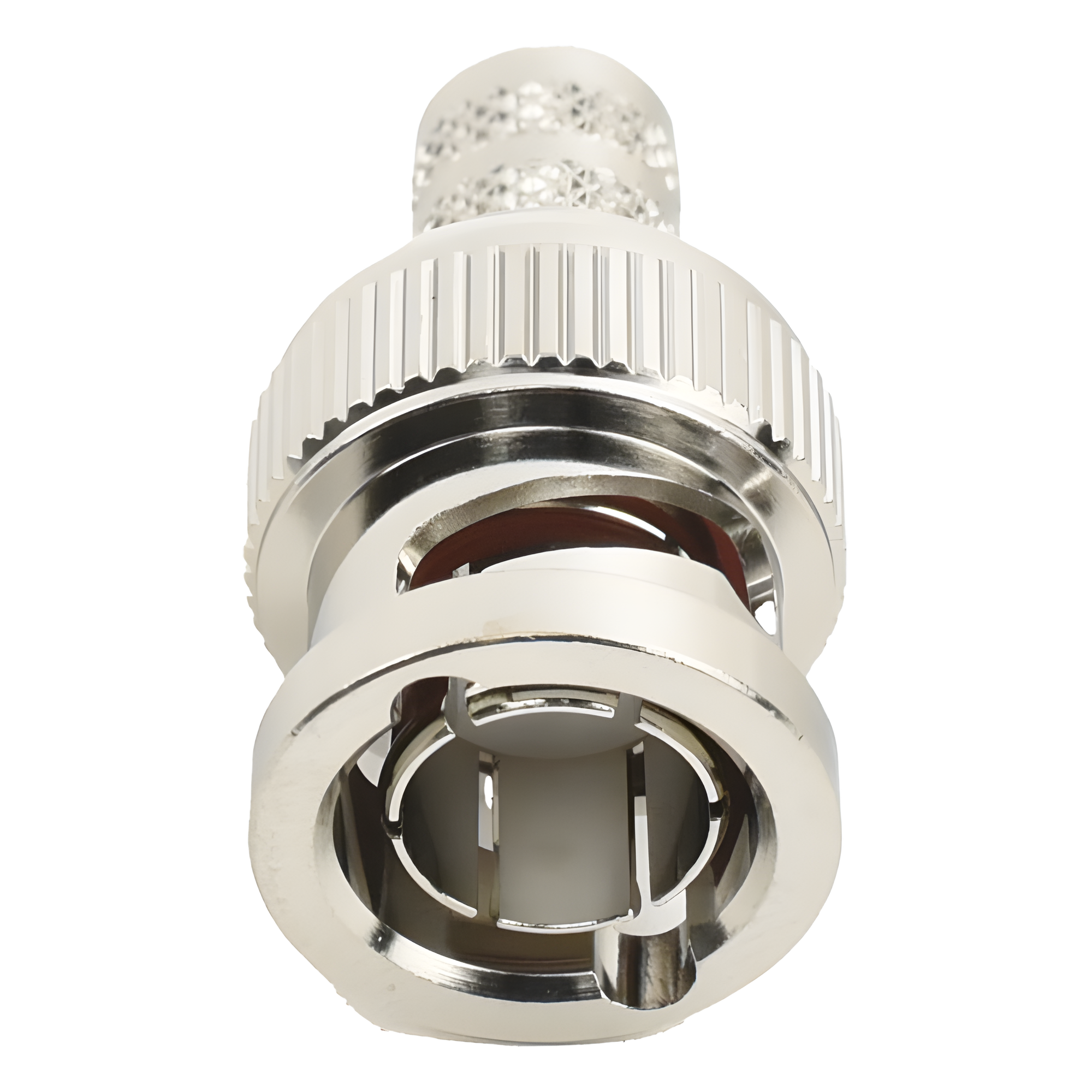 Conector BNC Macho de Anillo Plegable para Cable RG-6, Níquel/ Oro/ Teflón. — RF INDUSTRIES,LTD · SKU RFB-1707-Q