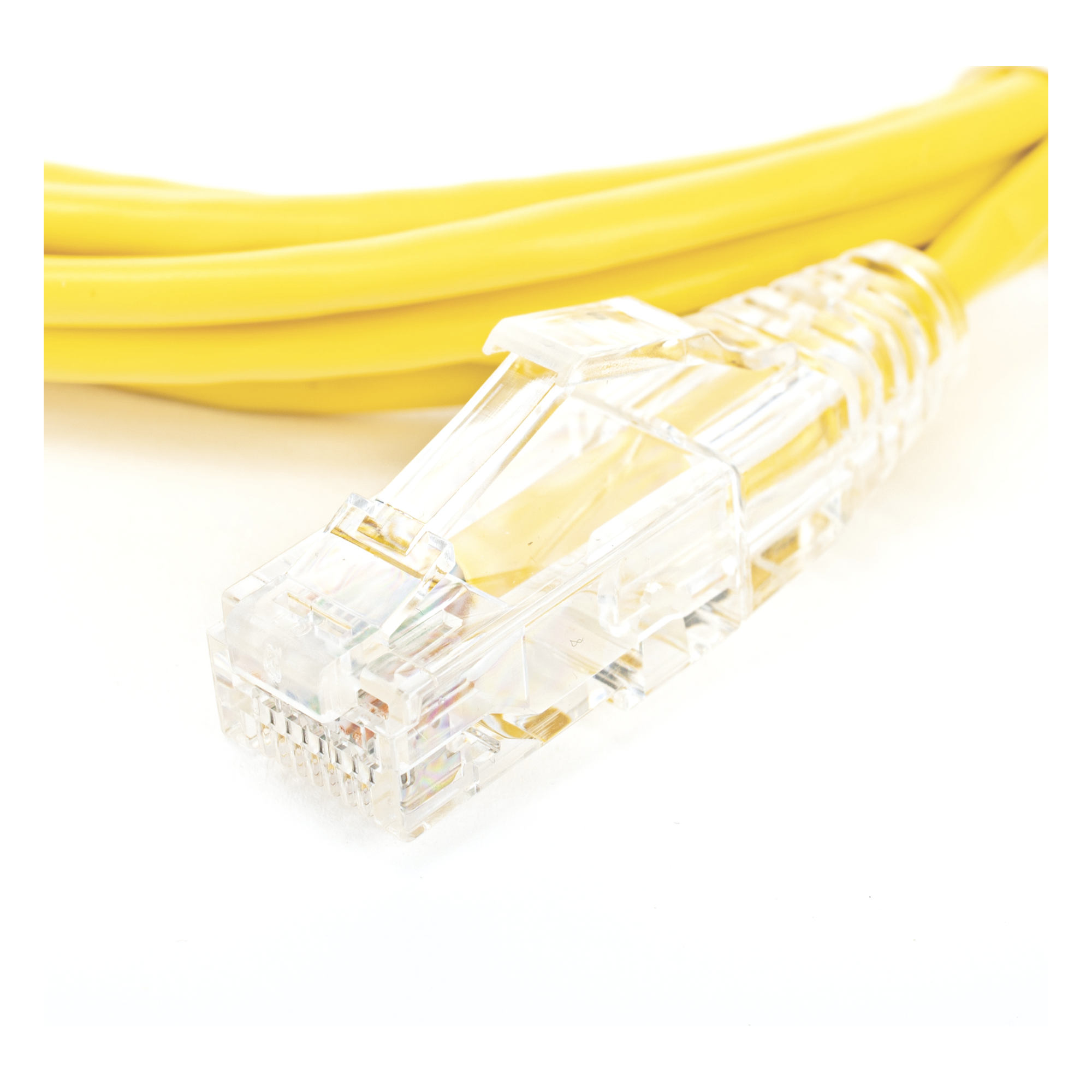 Cable de Parcheo Slim UTP Cat6 - 3 Metros (9.84 Pies) Amarillo Diámetro Reducido (28 AWG)