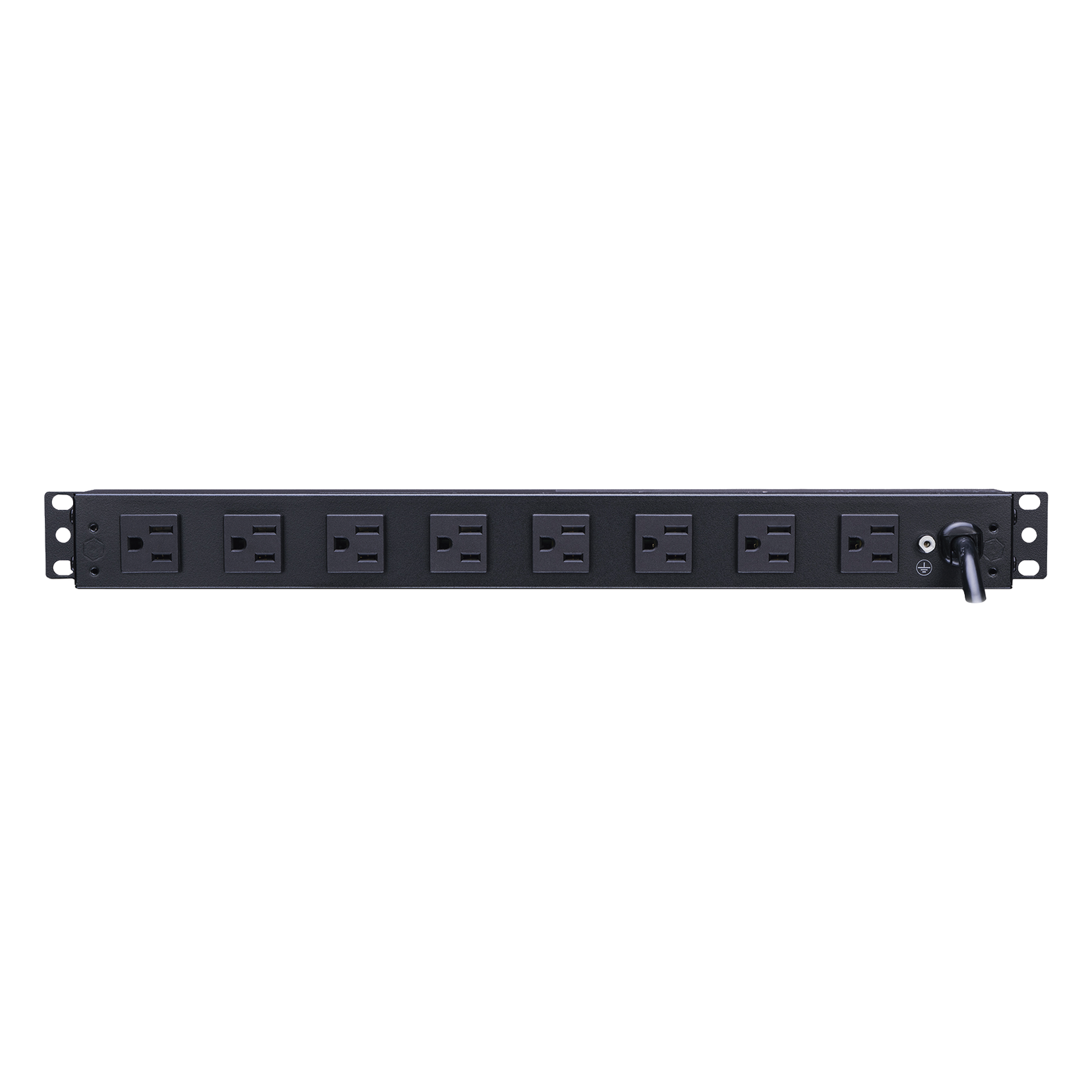 PDU Básico Para Distribución de Energía, Con 8 Tomas NEMA 5-15R Traseras, 1UR, 15 Amp, 120 Vca — CYBERPOWER · SKU PDU15B8R