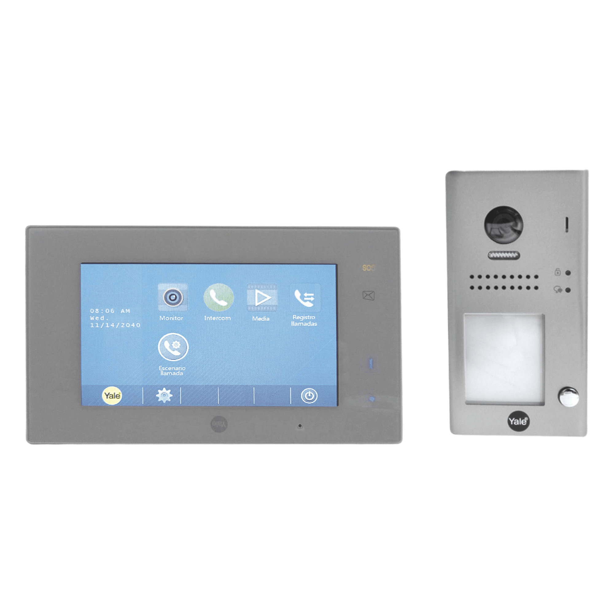 Kit de VideoPortero Manos libres: Frente de Calle y Monitor/ Hasta 16 Monitores / 2 Hilos — ASSA ABLOY · SKU 80139