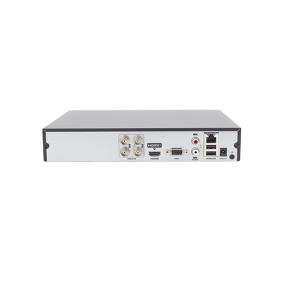 [Audio Bidireccional] DVR 4 Canales TurboHD + 1 Canal IP / 2 Megapixel (1080p) Lite / Acusense Lite (Evita Falsas Alarmas) / Audio por Coaxitron / 1 Bahia de Disco Duro / H.265+ / Salida de Vídeo Full HD