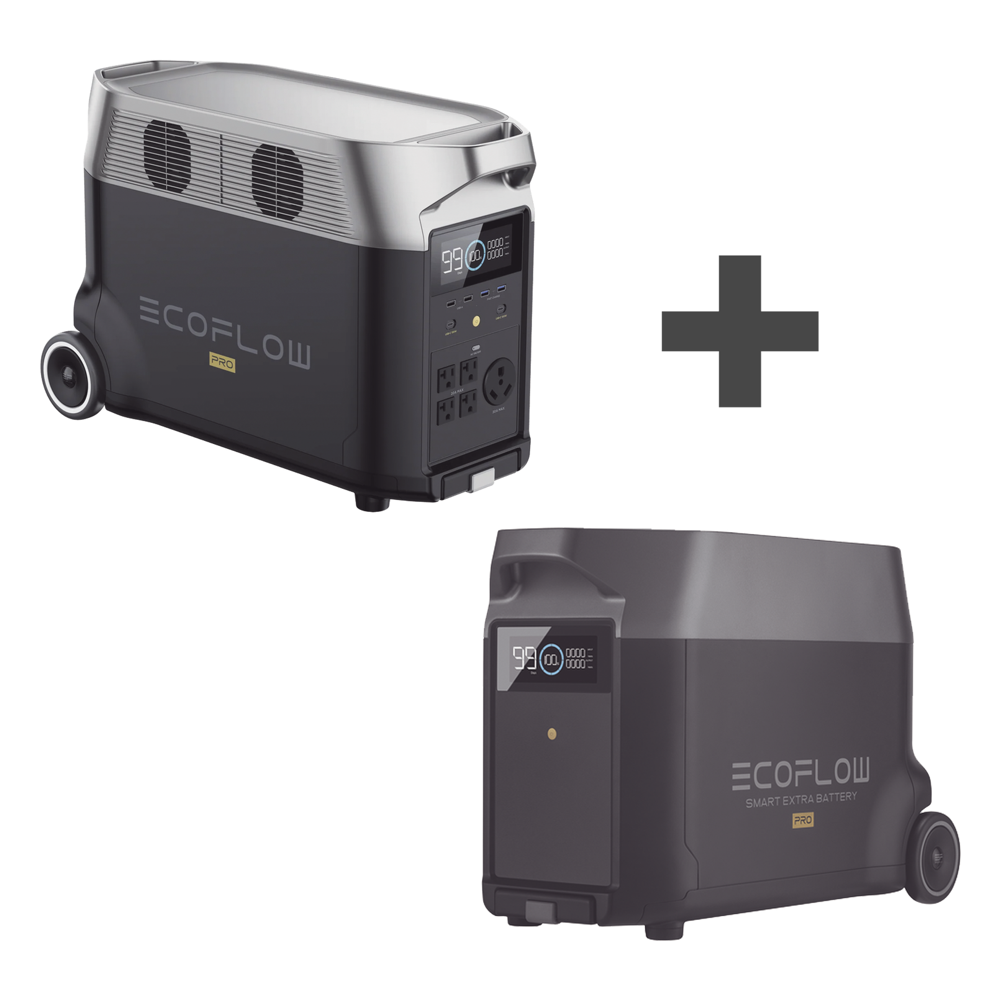Kit de Estación de Energía Portátil 3600Wh + Batería Externa 3600Wh (7200Wh) — ECOFLOW · SKU DLTPRO-BP