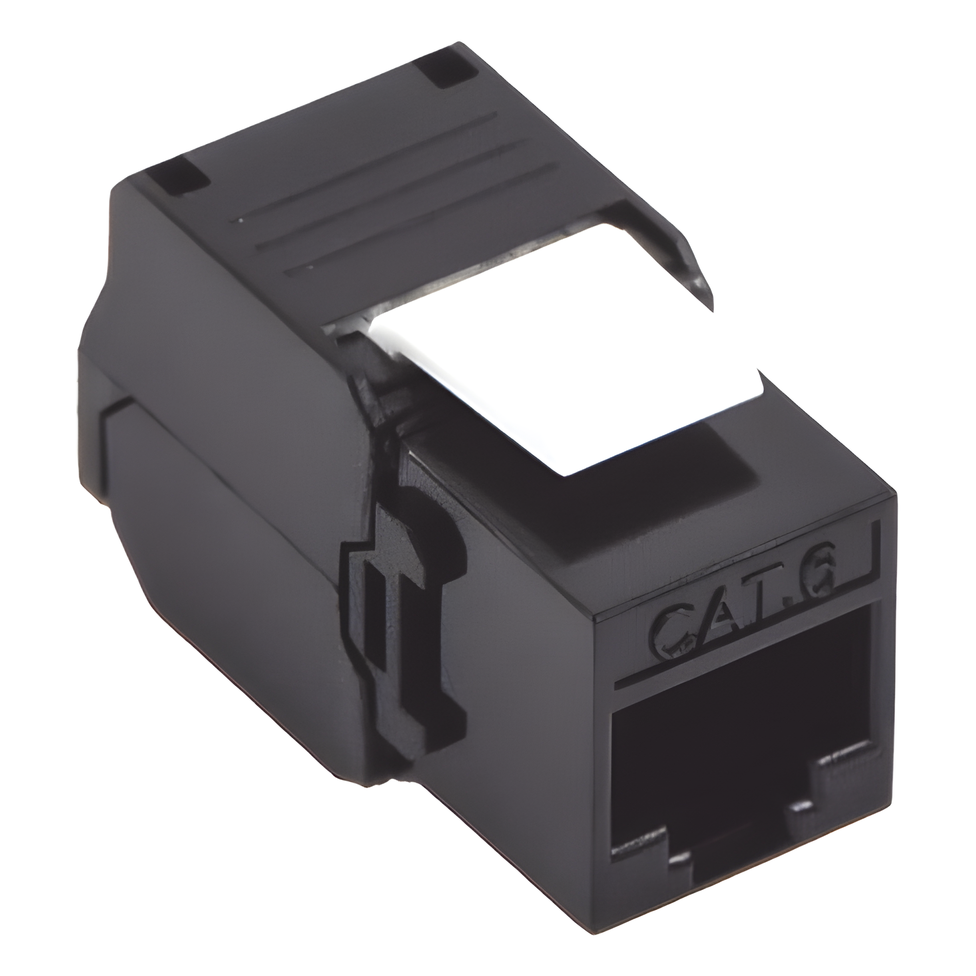 Módulo Jack Keystone Cat6 (Toolless), con Terminación en Ángulo 180 - Color Negro, Compatible con Faceplate y Patchpanel Linkedpro — LINKEDPRO BY EPCOM · SKU LP-KJ-610-TTBK