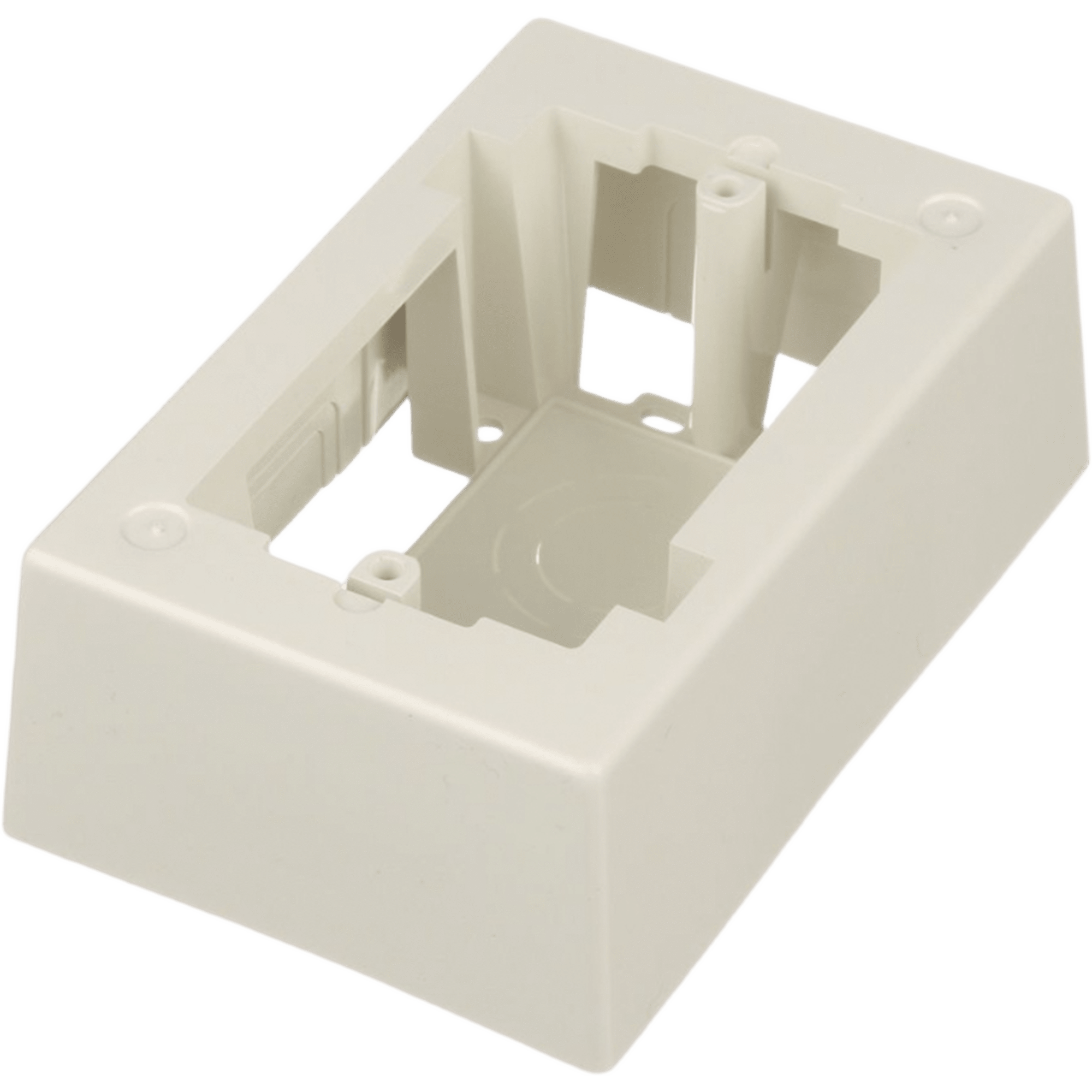 Caja de Pared Superficial, Uso Universal con Placas de Pared, Con Cinta Adhesiva, Color Blanco Mate