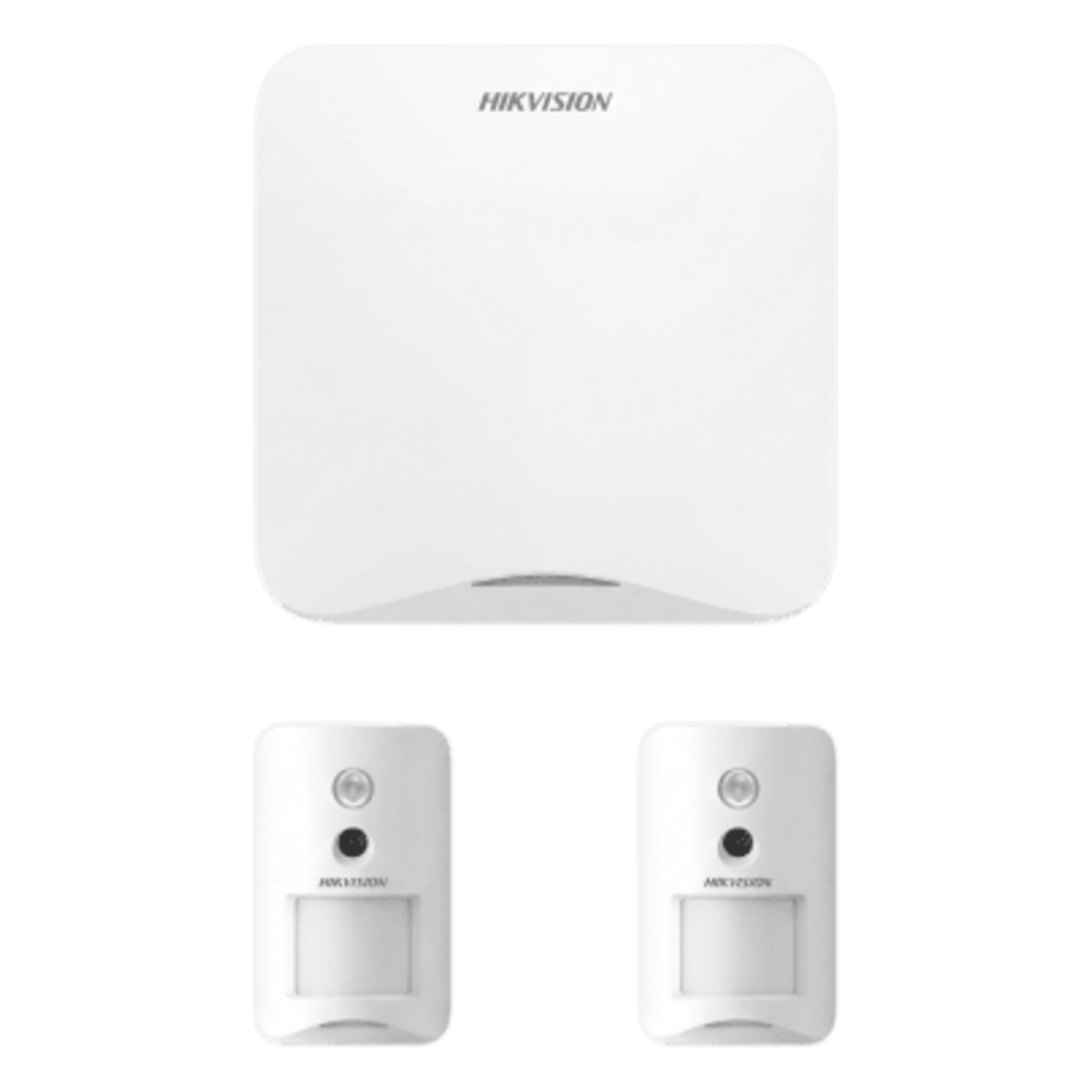 (AX HOME) KIT de Alarma AX HOME / Incluye: 1 Panel con Wi-Fi y GSM 3G/4G / 2 Cámaras PIR Inalámbricas / Compatible con Hik-Connect P2P y Hik-Partner PRO — HIKVISION · SKU AXHOME-KIT-GSM-PIR-CAM