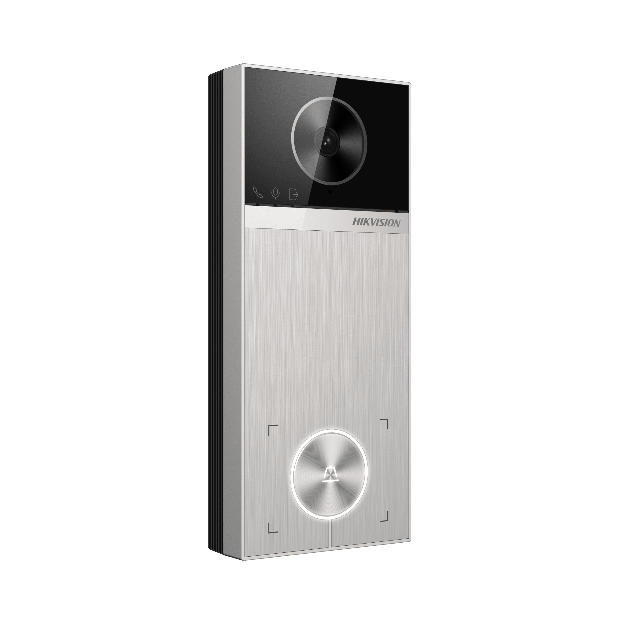 Videoportero / 4 Megapixel / Ángulo de Visión 150° / Control de 2 Cerraduras / Desbloqueo por Tarjeta, Hik-Connect y Estación Interior / IP65 / PoE IEEE802.3at / Compatibilidad ONVIF / H.265