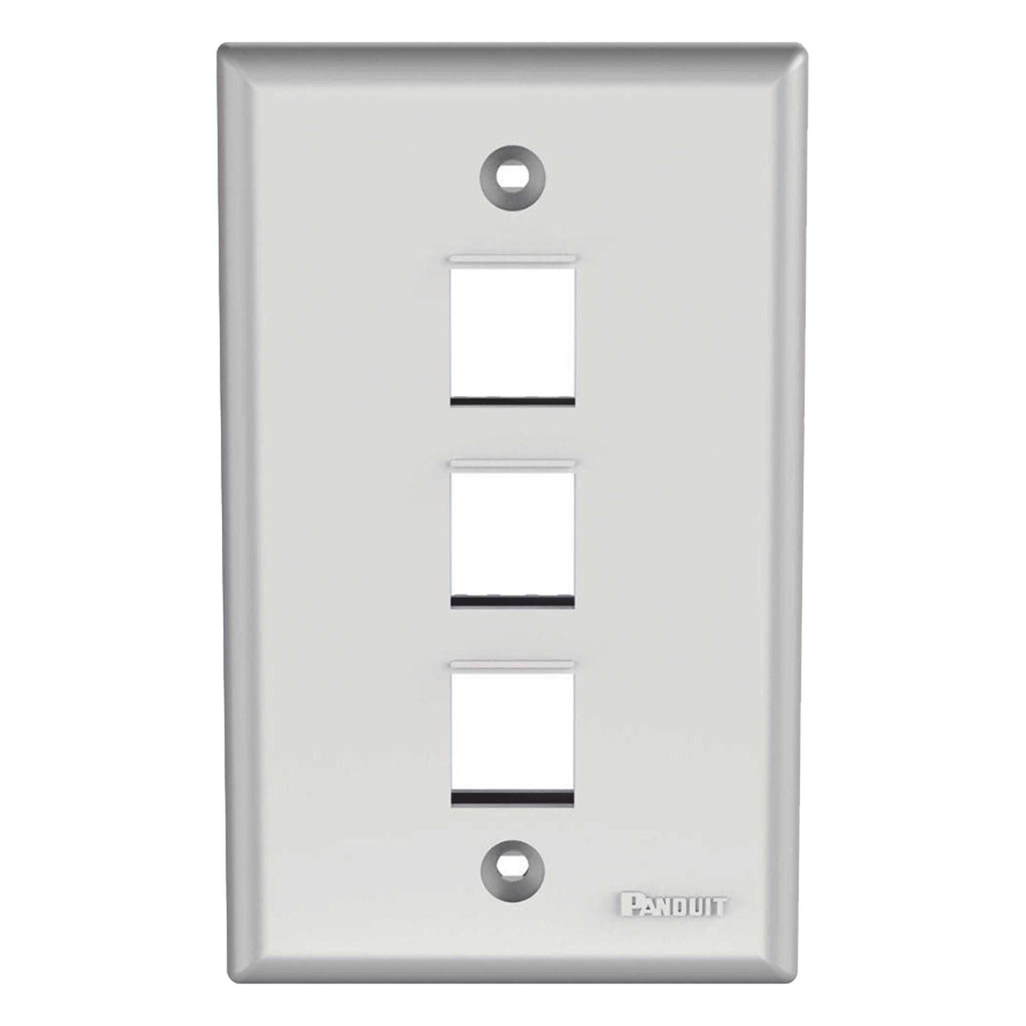 Placa de Pared Vertical, Salida Para 3 Puertos Keystone, Color Blanco