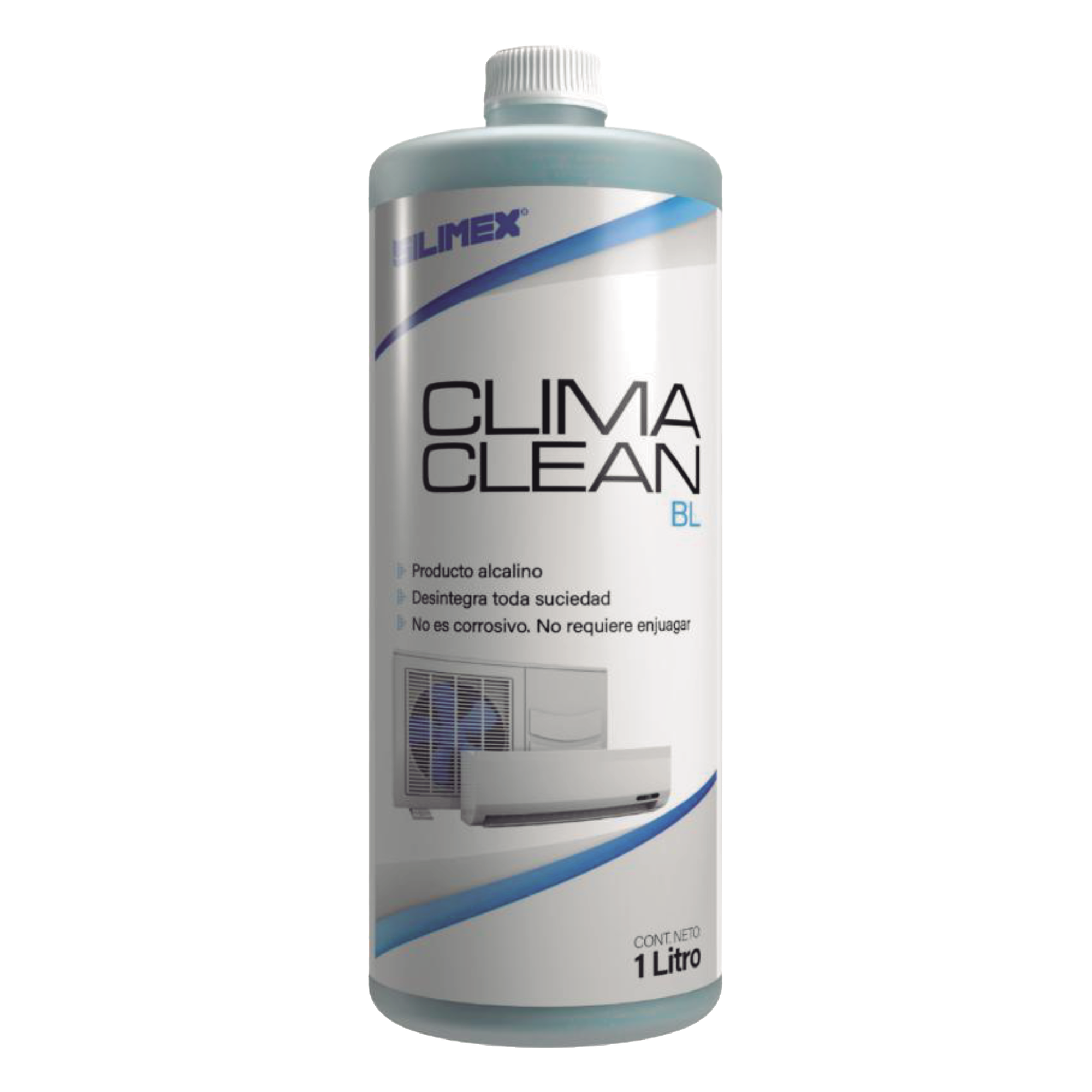 CLIMA CLEAN BL Limpiador a Base Ácida que Garantiza una Limpieza Profunda y Profesional en Serpentines de Minisplits, Mejorando su Eficiencia y Prolongando su Vida Útil — SILIMEX · SKU CLIMA-CLEAN-BL