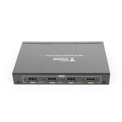 MATRICIAL DE VIDEO HDMI 4X1 (Divisor) / 4 Entradas a 1 Salida HDMI / 1080p @ 60Hz / Diferentes modos de Display / Pantalla completa, Modo Dual, Modo Quad / Conmutación por Botón o Control Remoto / Botón de Control de audio.