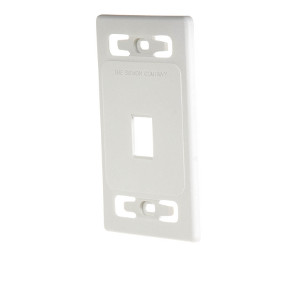 Placa de Pared Modular MAX, de 1 Salida, Color Blanco, Version Bulk (Sin Empaque Individual)