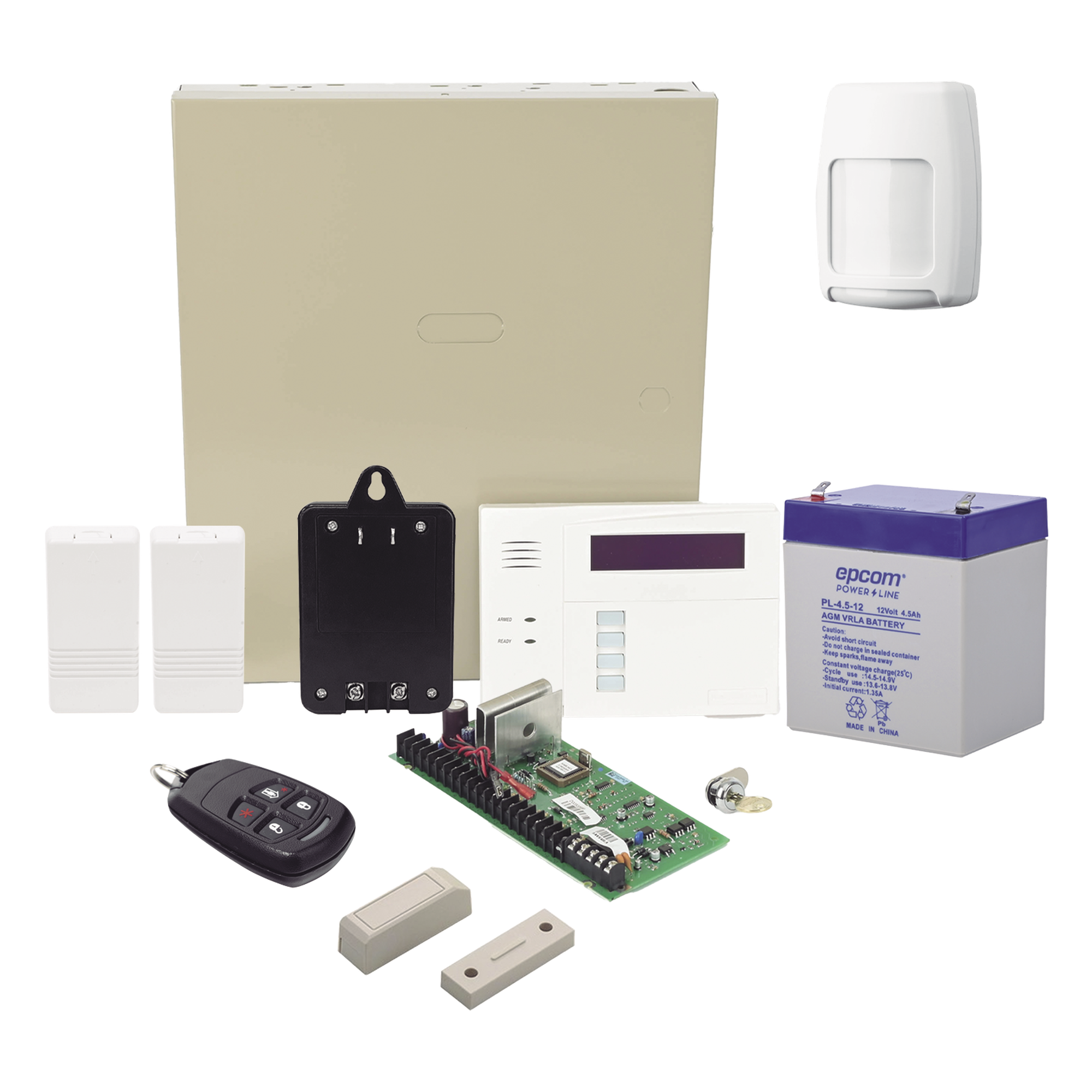Kit de panel de alarma VISTA-48 con teclado-receptor 6160RF, sensor de movimiento y contactos inalámbricos, y control remoto — HONEYWELL HOME RESIDEO · SKU VISTA48ECORF/6160RF