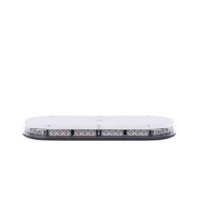 Mini Barra de Luces 42 LED, Ambar/Blanco, 15 Pulgadas, Montaje Fijo Con Tornillos, 12-24 Vcd, Lente transparente, SAE