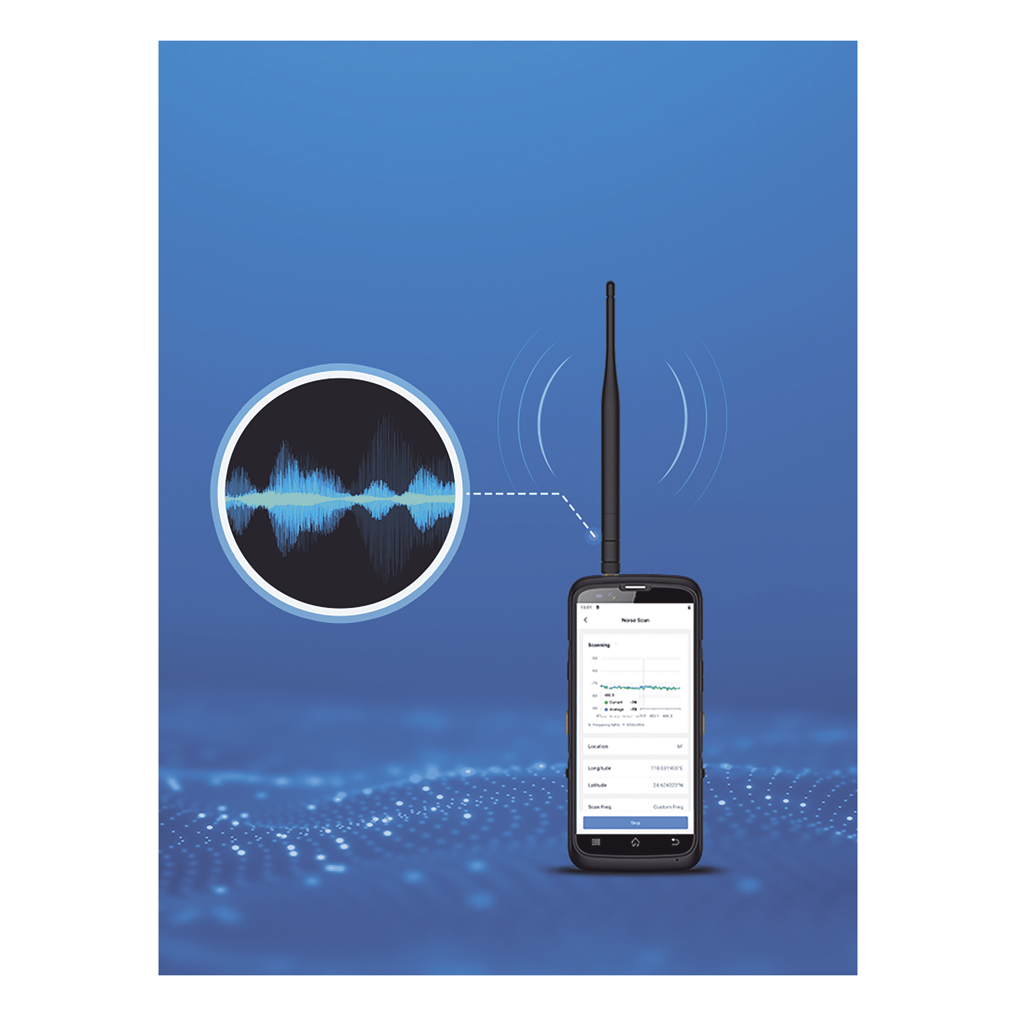 Probador de cobertura de red LoraWAN  — MILESIGHT · SKU FT101915M