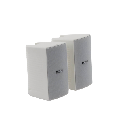 Altavoz de Montaje en Pared, 2 vias, Woofer 4 in, Tweeter 1 in, IPX3, 8 ohms, 70/100V, Color Blanco, Par