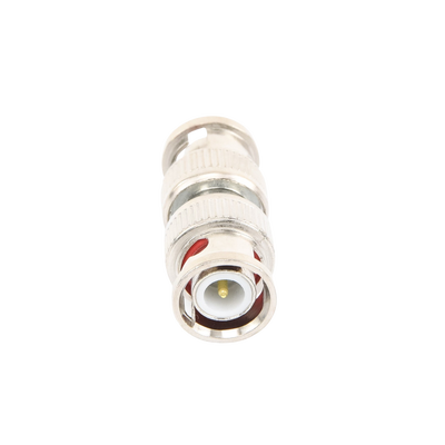 Adaptador tipo barril para 75 Ohm, de conector BNC macho a BNC macho, Níquel/ Oro/ Teflón.