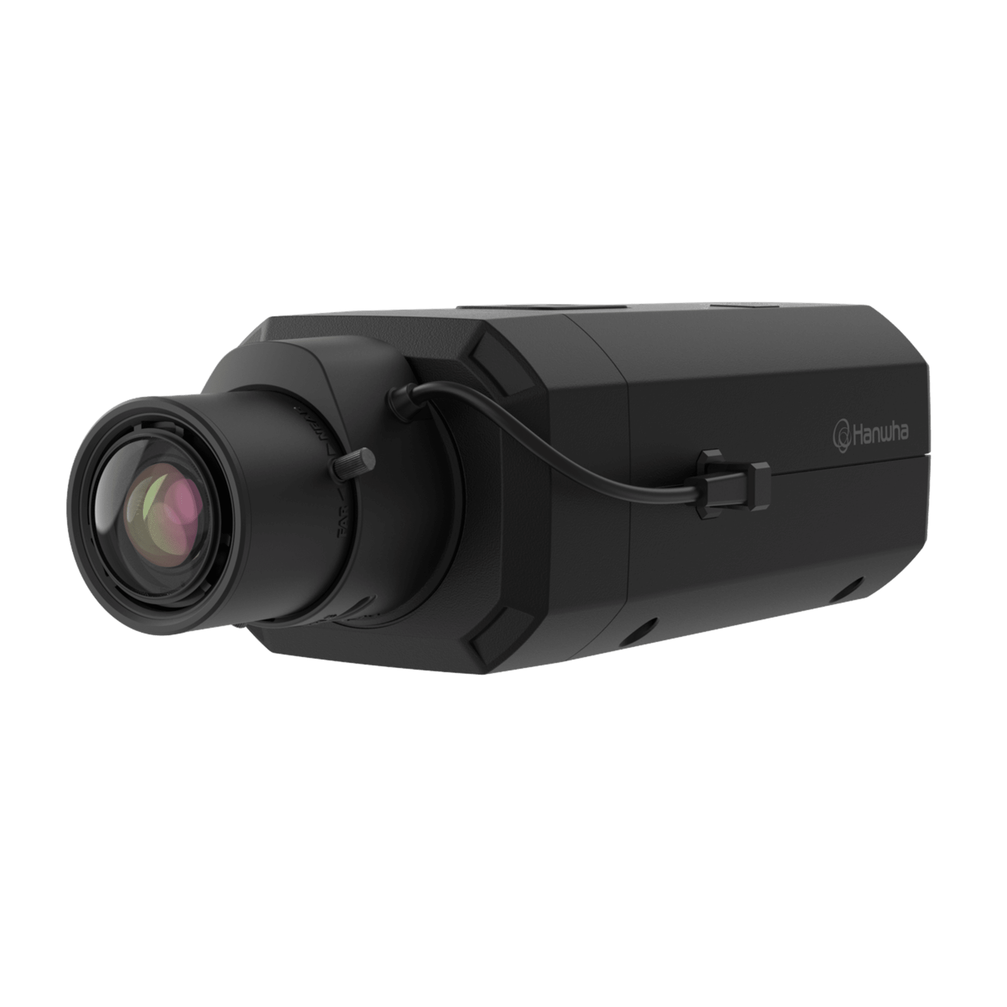 Cámara AI Box / 5 Megapíxeles (2560x1920) / Doble NPU Wisenet 9 / Inteligencia Artificial / Análisis Avanzado / extremeWDR 120 dB / PoE+12VDC / C-Mount-CS-Mount