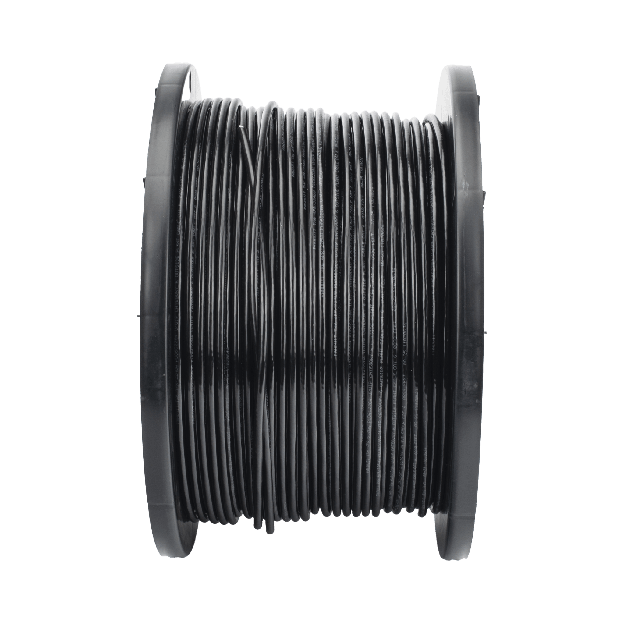 Bobina de Cable UTP de 4 Pares OSP (Planta Externa), Cat6 de Rango Extendido, 22 AWG, Color Negro, 305 Metros (1000 Pies).