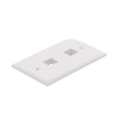 Placa de Pared de 2 Puertos, Keystone, Color Blanco