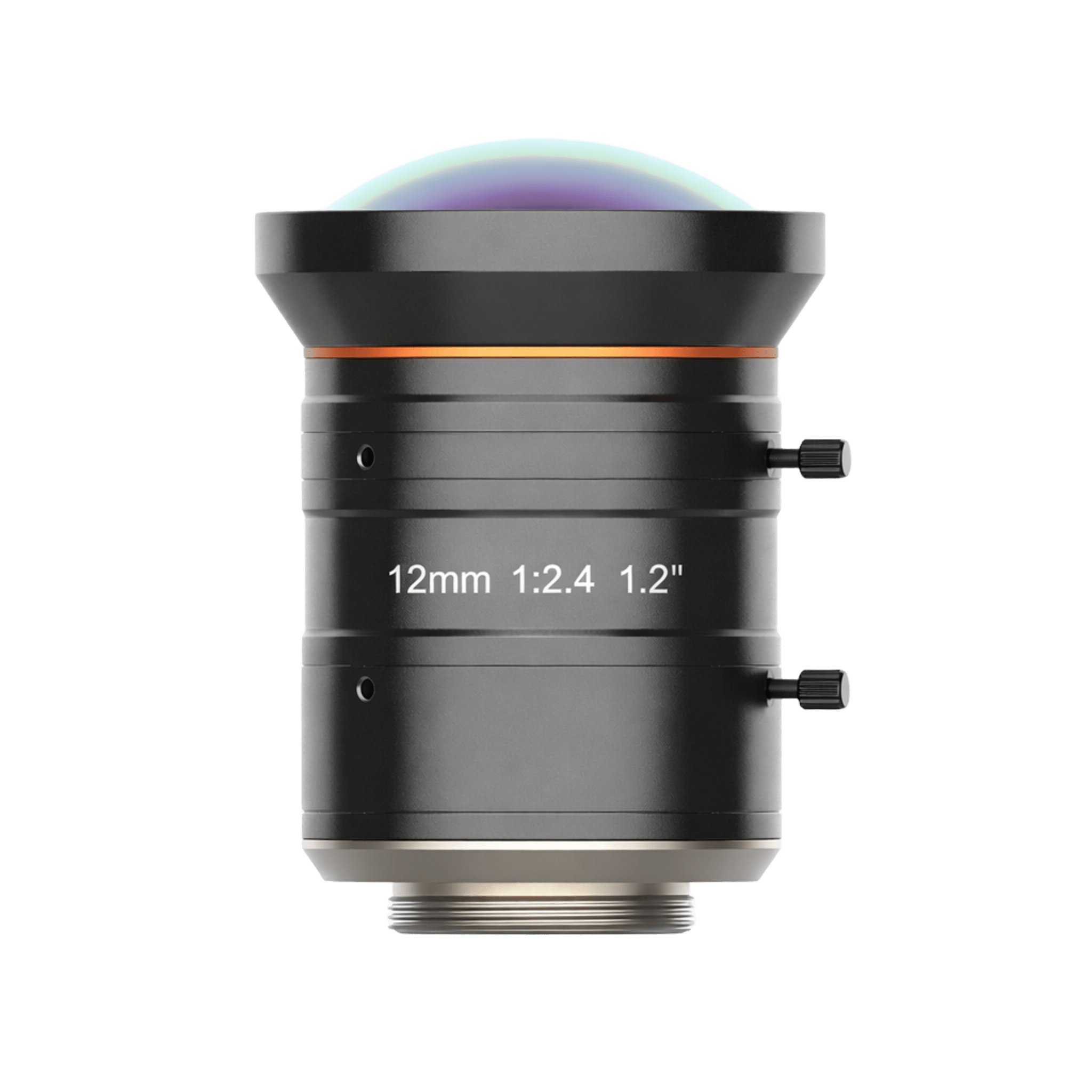 Lente FA para Machine Vision / 25 Megapíxeles / Distancia Focal 12 mm / Apertura F2.4-F16 / Círculo de Imagen 1.2" (19.3 mm) / Montura C / Compatible Visible e Infrarrojo Cercano — HIKROBOT · SKU MVL-KF1224M-25MP