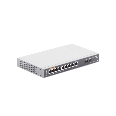 Router Gigabit VPN / Balanceador de cargas / 60,000 sesiones NAT / 9 puertos 10/100/1000 Mbps + 2 puertos SFP (WAN/LAN) / 1 puerto entrada PoE(af/at) / 2 puertos salida PoE (af/at) / Compatible con GWN Cloud.