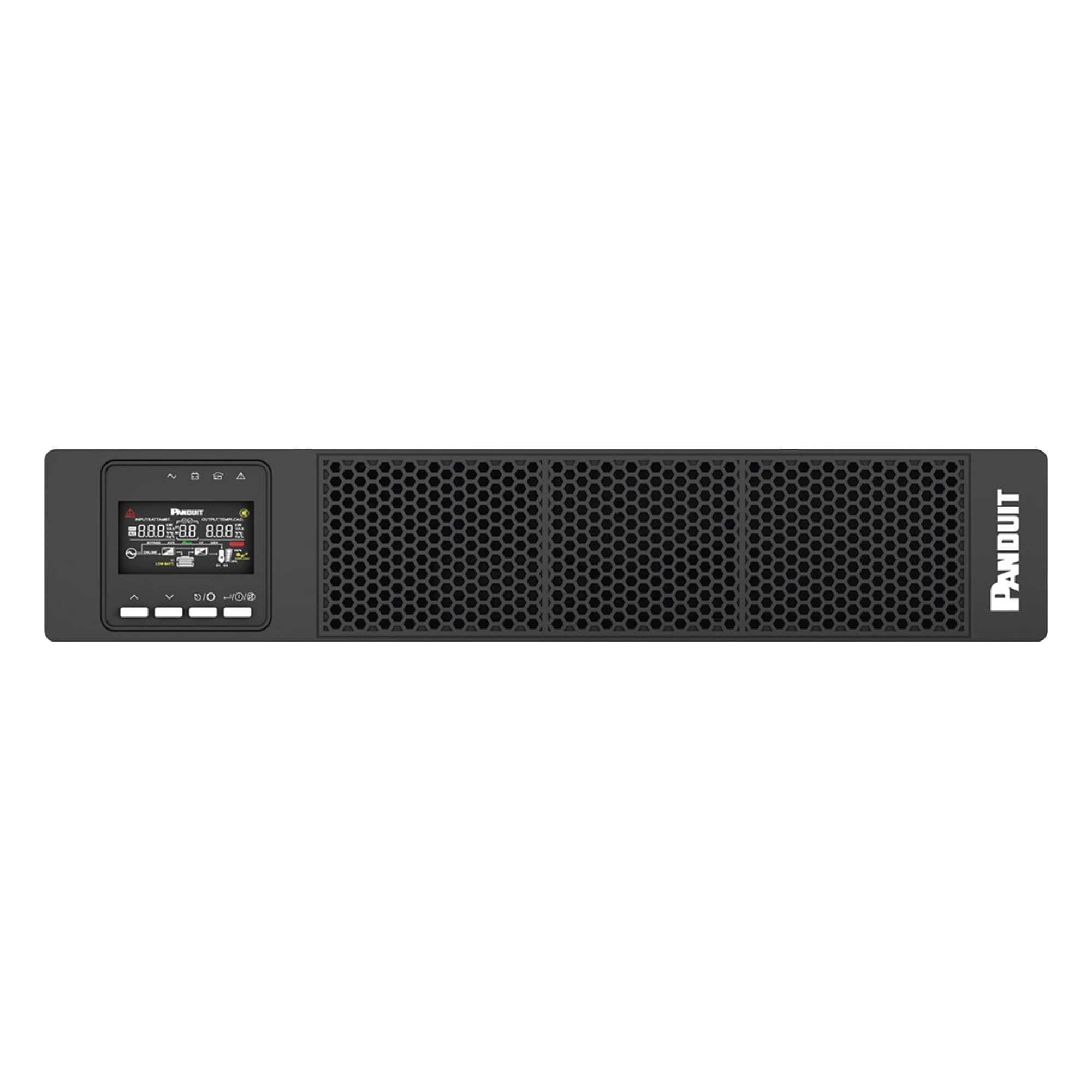 UPS SmartZone de 2000 VA/2000 W, Online Doble Conversión, Entrada 120 Vca NEMA 5-20P, Onda Senoidal Pura, 2 UR, Con 6 Tomas NEMA 5-20R, Incluye Tarjeta de Red y Kit de Rieles — PANDUIT · SKU U02N11V