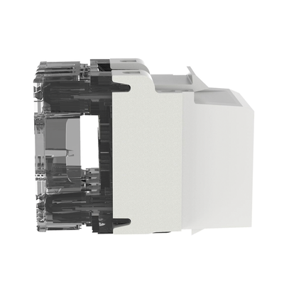 Conector Jack Estilo 110 (de Impacto), Tipo Keystone, Categoría 6A, de 8 Posiciones y 8 Cables, Color Blanco