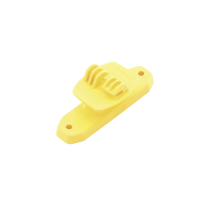 Aislador de Paso color Amarillo reforzado para cercos eléctricos, resistente al clima extremoso