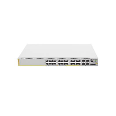 Switch PoE+ Administrable CentreCOM GS970M, Capa 3 de 24 Puertos 10/100/1000 Mbps + 4 SFP Gigabit, 370 W