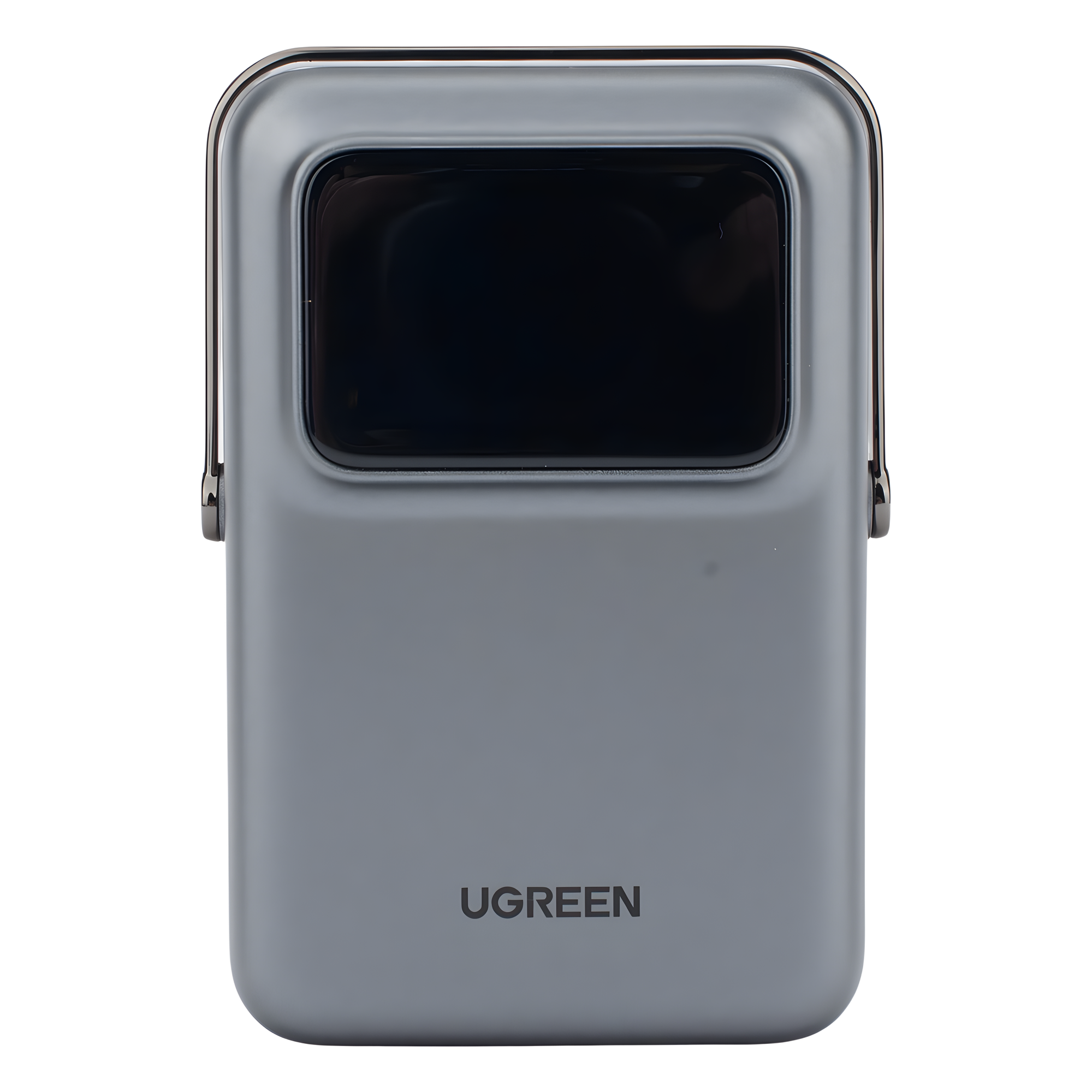Power Bank Serie UNO Inalambrico | 10000mAh | 7.5W/20W  |  Con Emojis de Estado | Carga Rápida USB-C Bidireccional  | Pantalla TFT  Inteligente | Con Holder | Color Grey.