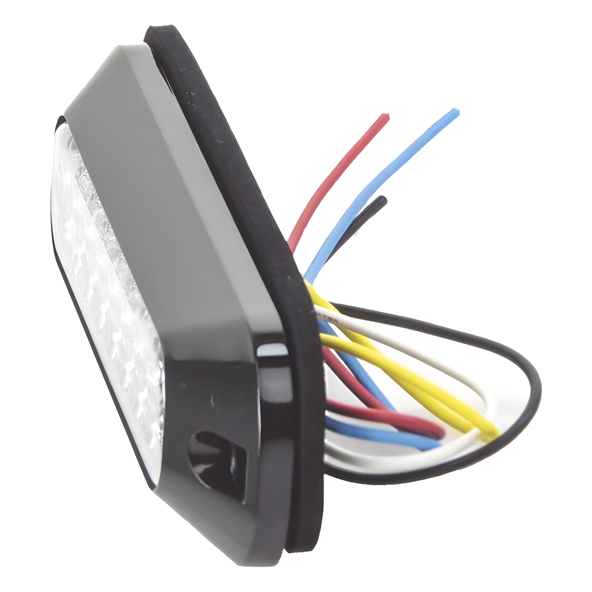 Luz Auxiliar LED / 4 LEDs Ultra Brillantes / 21 Patrones de Destello / 12-24 VCC / SAE J595 Clase I / Mica de Policarbonato Transparente