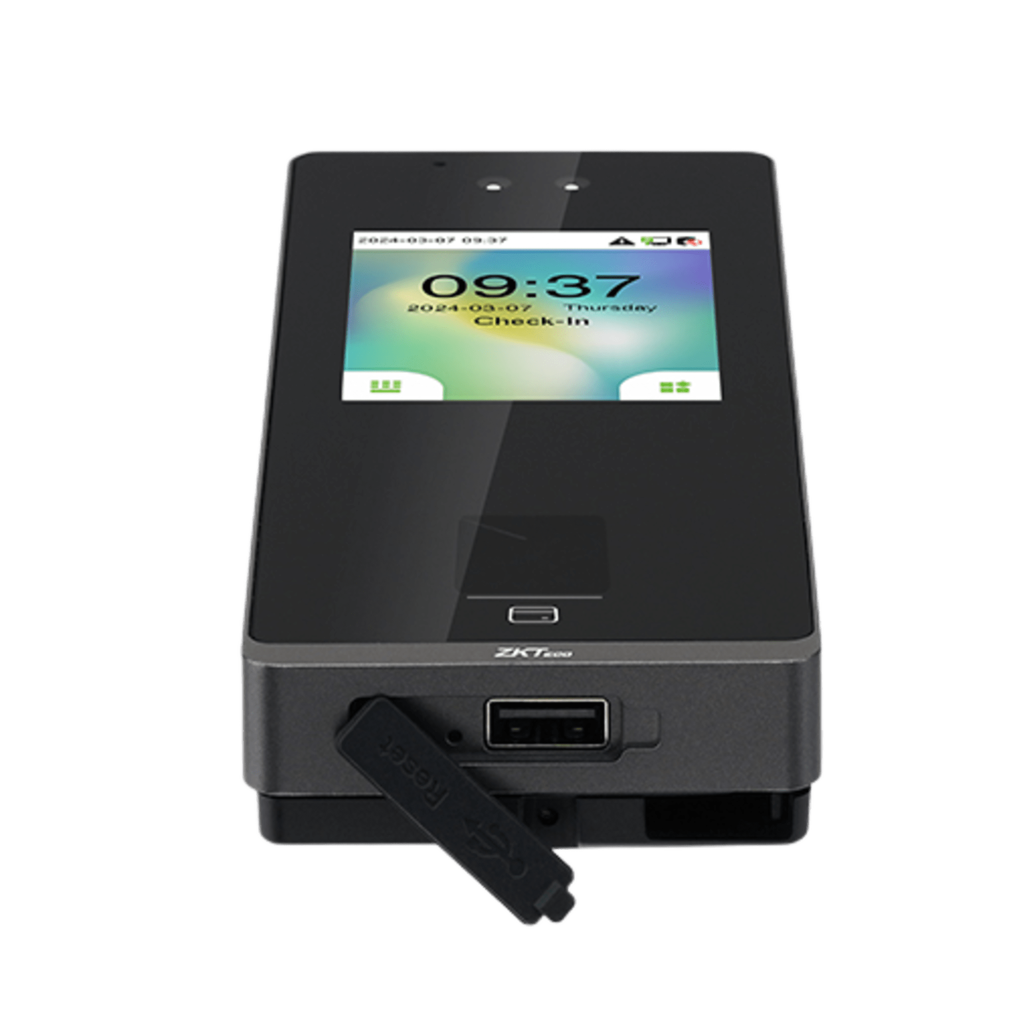 Terminal Biométrica Facial / Pantalla 2.8" / 3,000 Rostros 6,000 Huellas / IP65 / Video Intercom SIP / ONVIF / Anti-Fraude