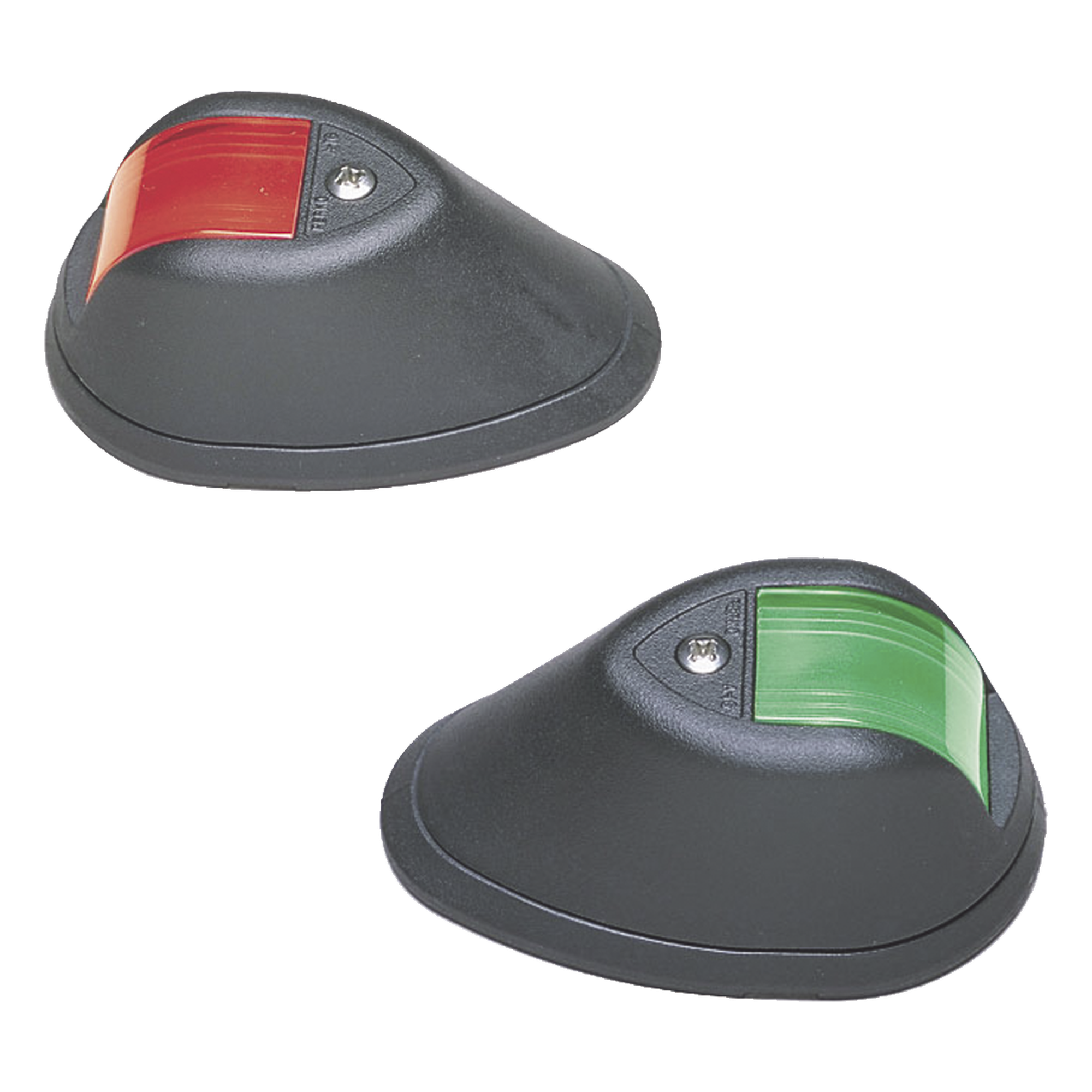 Set de Luces de Navegación Verticales Rojo / Verde con Carcasa en Color Negro para Embarcaciones a Motor de Menos de 20 Metros — PERKO · SKU 0254-B00-DP1