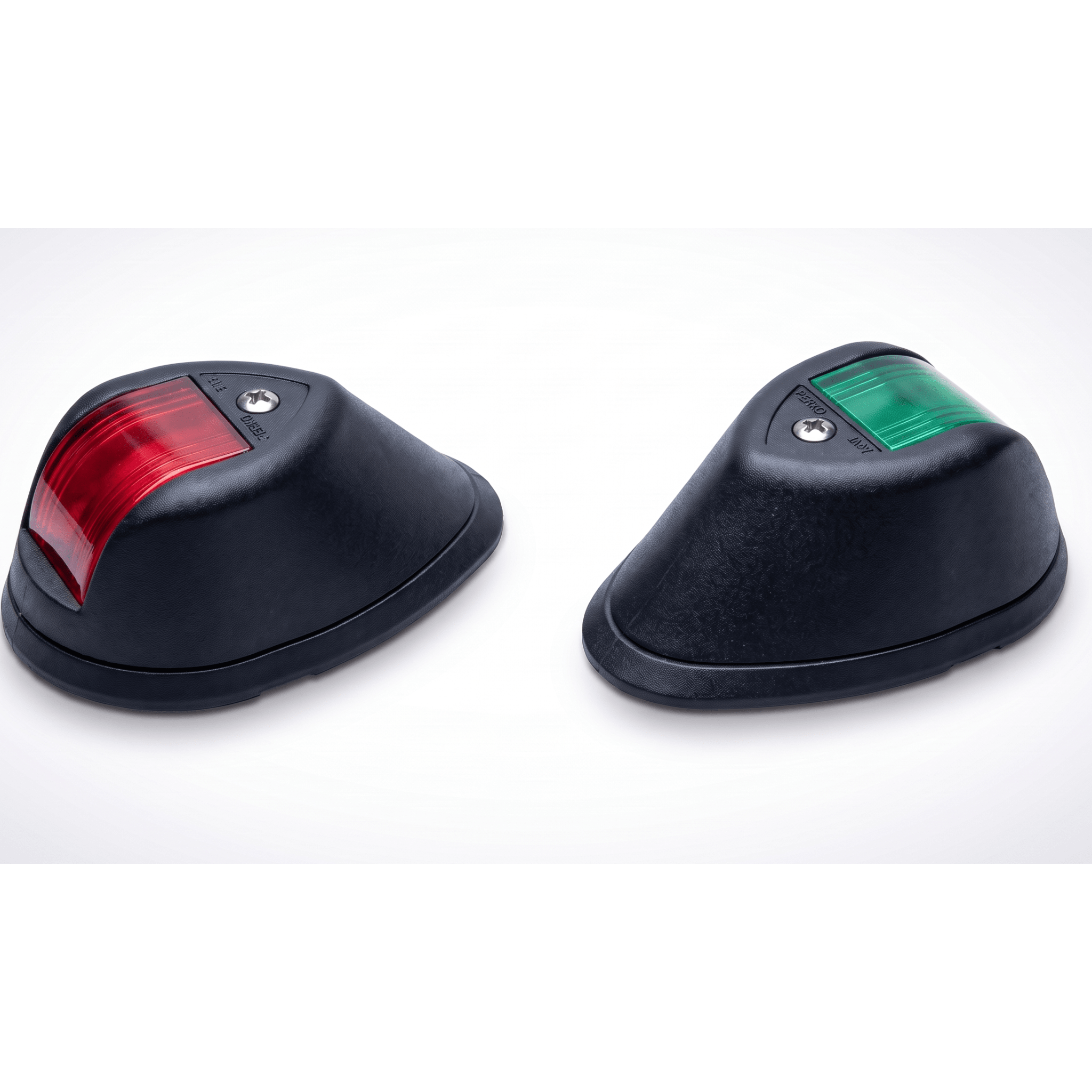 Set Luces Navegación / Bicolor Rojo-Verde / Carcasa Negra / 2 MN / 12 VCD / 20 m (65.6 ft) — PERKO · SKU 0254-B00-DP1