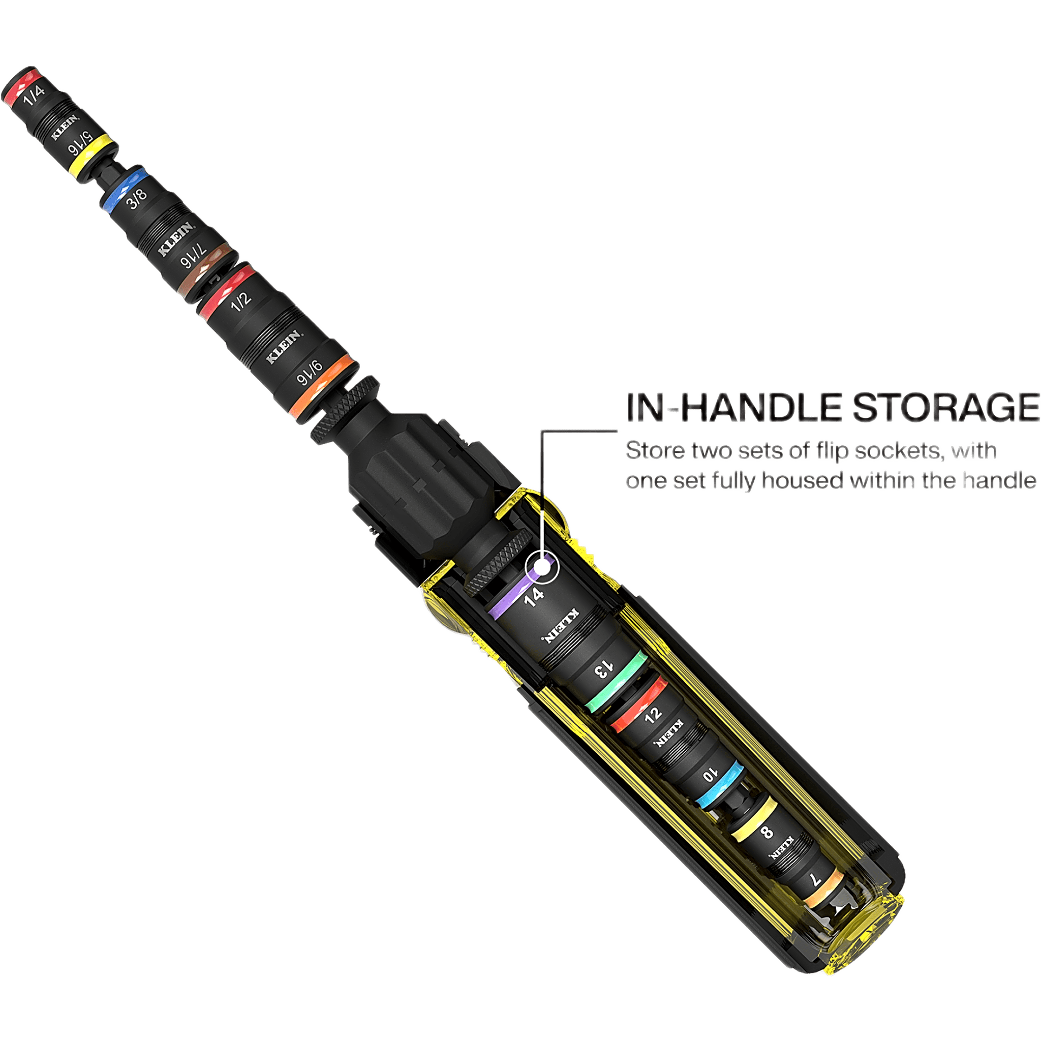 Desarmador de Impacto / 14 en 1 / Magneto de Tierras Raras / Almacenamiento Dual / Asistencia de Torque / Adaptador 7/8".