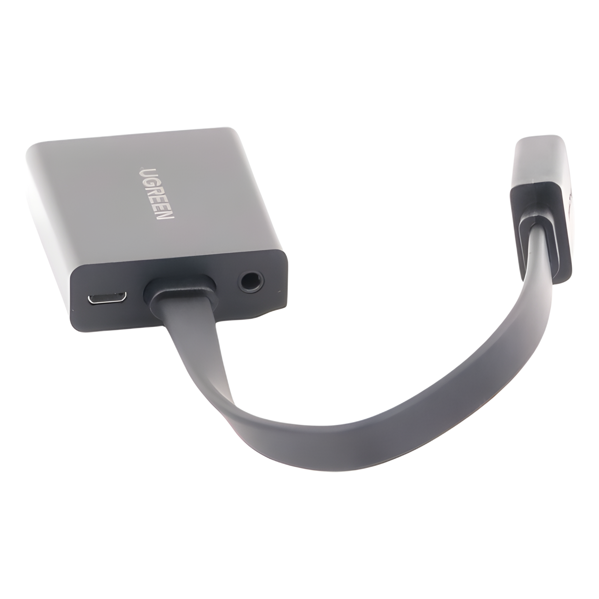 Adaptador HDMI a VGA / Resolución 1080P / Audio 3.5mm / Con Puerto Micro USB para Alimentación / Plug & Play / No Requiere Controlador / ABS / Flexible y Duradero