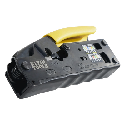 Ponchadora/Pelacables/Cortacables Compacta con Matraca para Conectores RJ45 y RJ11/RJ12.