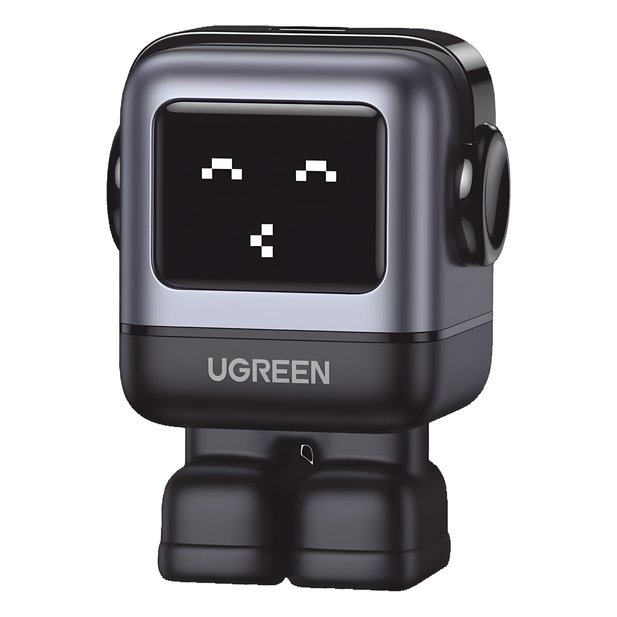Cargador Mini GaNRobot 30W serie UNO | 1 USB-C de Carga Rápida | Tecnología GaN II | Multiprotocolo PD/QC/SCP/FCA | Carga Inteligente | Pantalla LED | Zapato Magnético Extraíble | Thermal Guard | Color Negro. — UGREEN · SKU 15550B