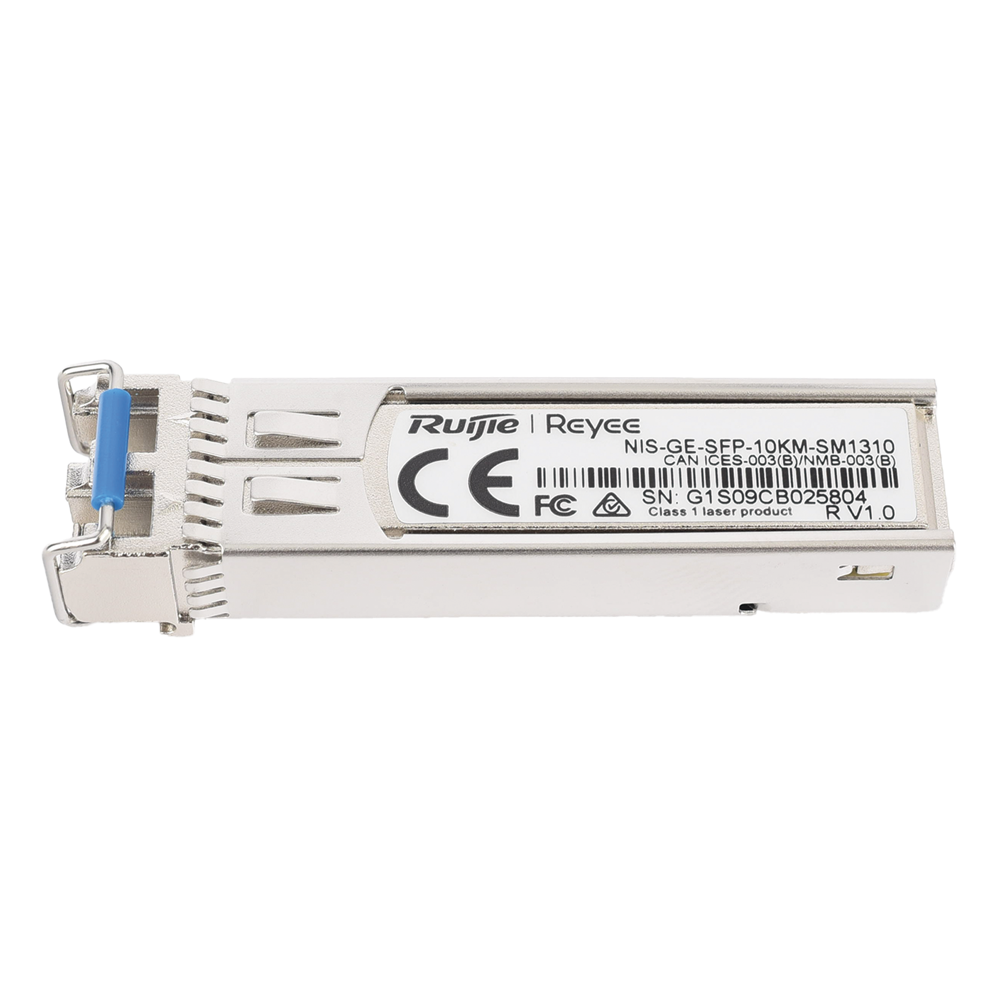 Transceptor Industrial LC Monomodo SFP 1G, hasta 10 Kilómetros, Longitud de Onda 1310 nm, soporta Temperaturas de -40° a 85° C — RUIJIE · SKU NIS-GE-SFP-10KM-SM1310