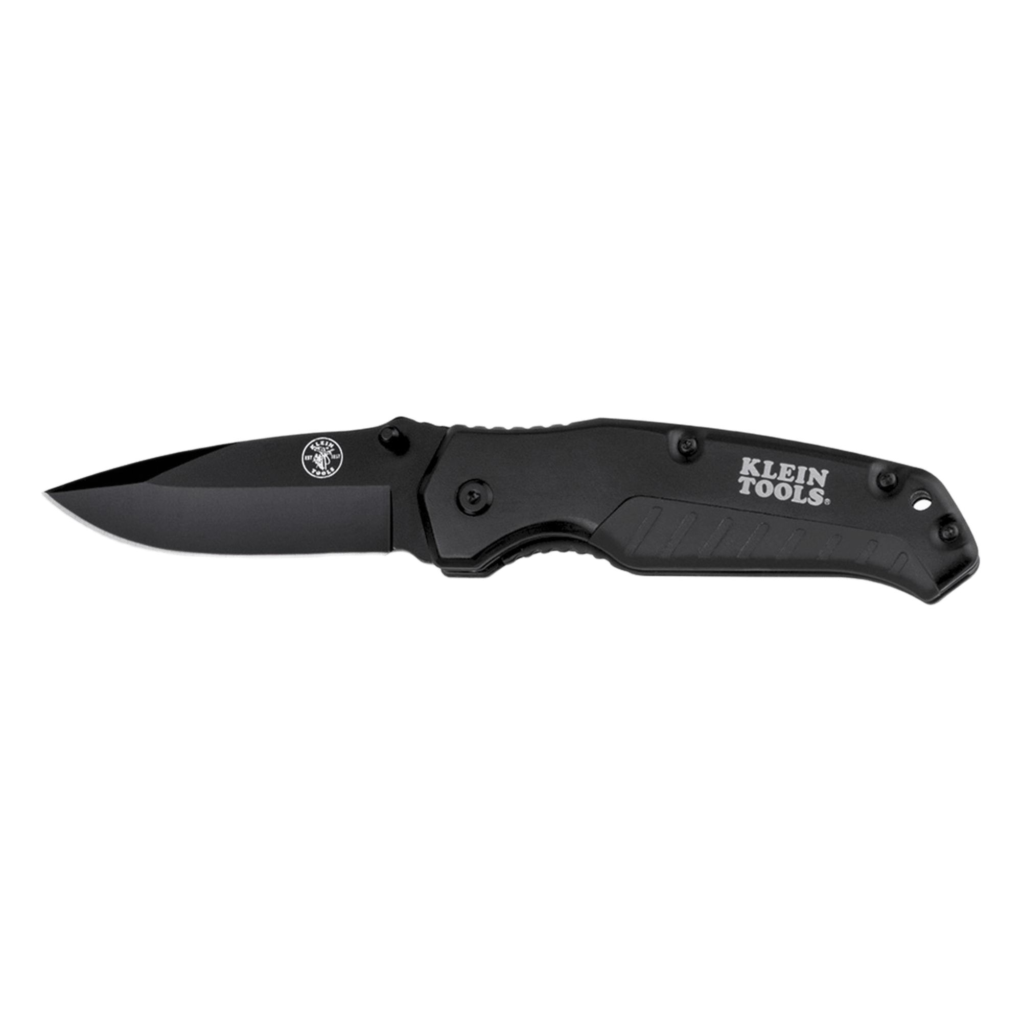 Navaja de Bolsillo con Punta Drop-Point (Punta Caída) Negra. — KLEIN TOOLS · SKU 44-220