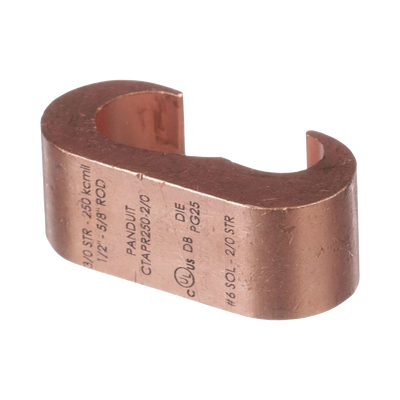 Conector de compresión a tierra de cobre Panduit CTAPR2/0-2-L, 1Pz