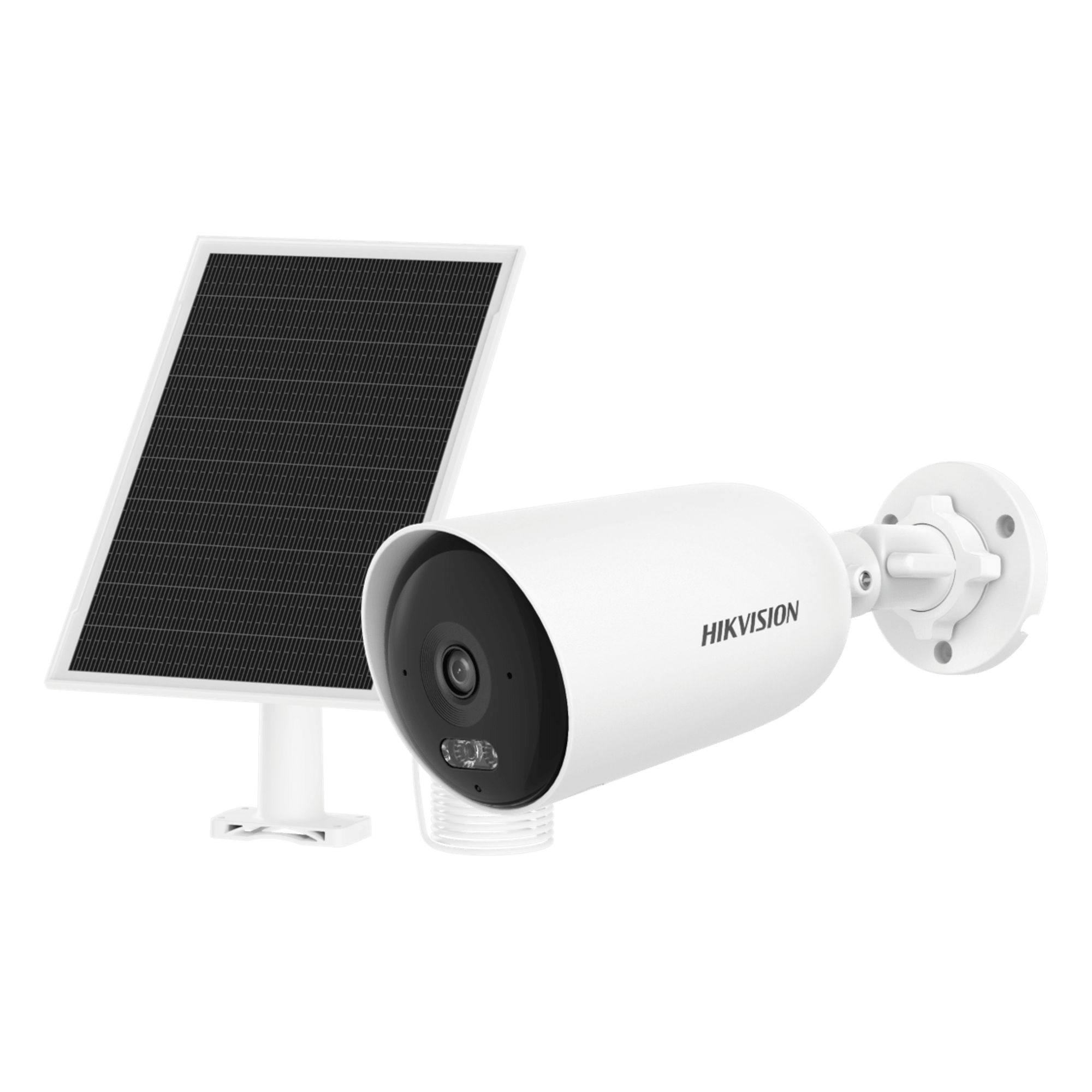 Kit Solar IP All in One / 4 Megapixel / AOV 24/7 / 4G LTE / Dual Light 30 m (98.4 ft) / IP67 / Audio Bidireccional / Panel Solar 8W + Batería 9000 mAh — HIKVISION · SKU DS-2CFS04/4G/LA