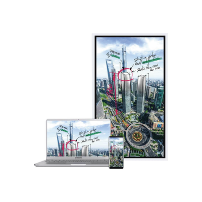 Display FLIP WiFi Interactivo de 55" con Lápiz Táctil.  Puertos USB/LAN/RS232/HDMI/Salida Touch