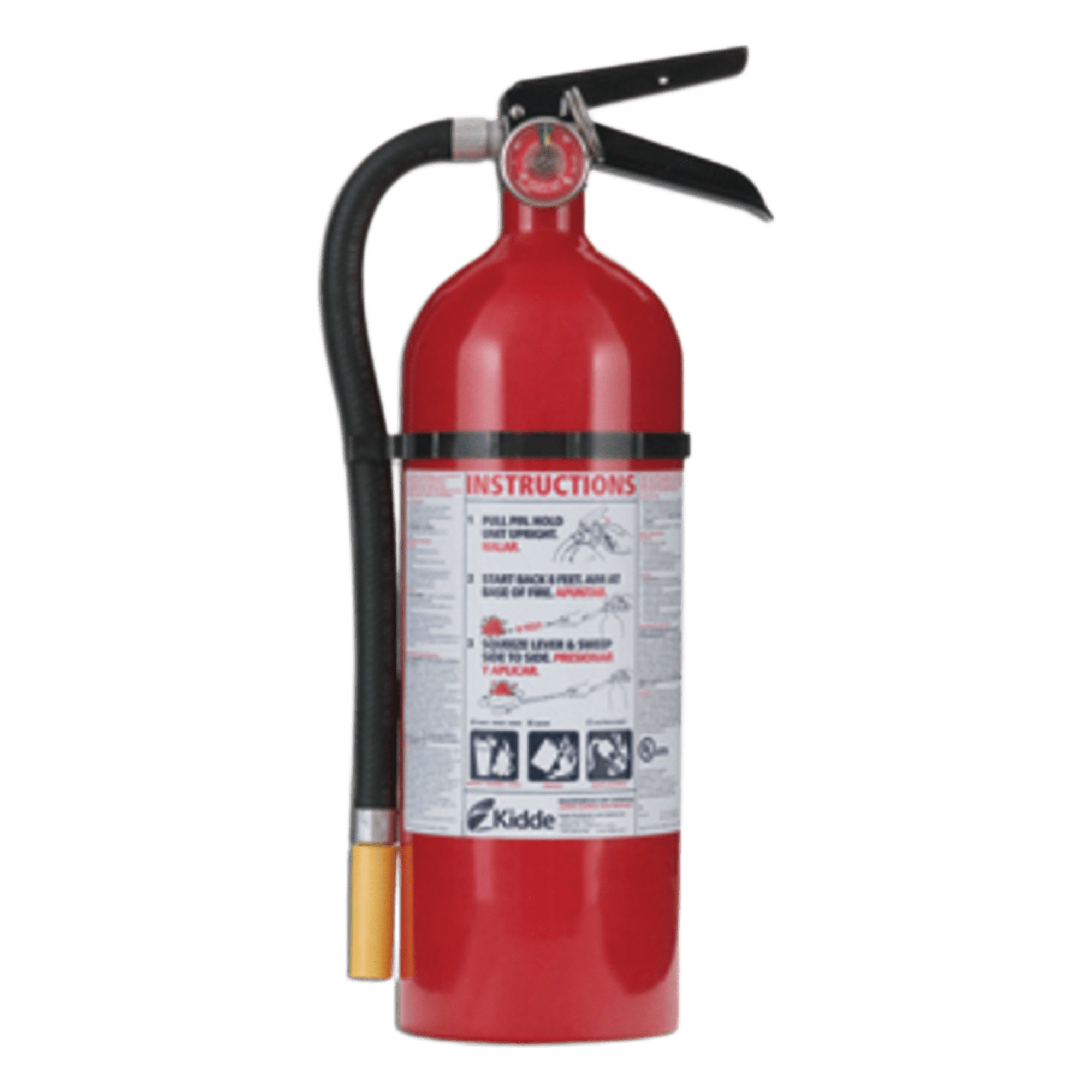 Extintor Multipropósito Recargable / 5.5 lb (2.5 kg) / Clase A B C / UL 3-A:40-B:C / Paquete de 6 — KIDDE · SKU PRO5MP