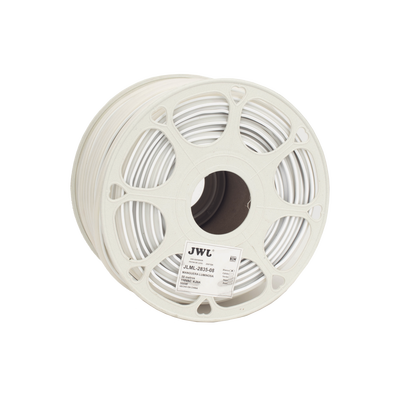 Manguera LED Luminosa Blanca de Resina Transparente y Flexible / Para uso Interior o Exterior / Carrete de 50 m/ 110V CA 4.2 A/ 500 W Potencia / T.C.C. 6500 K.