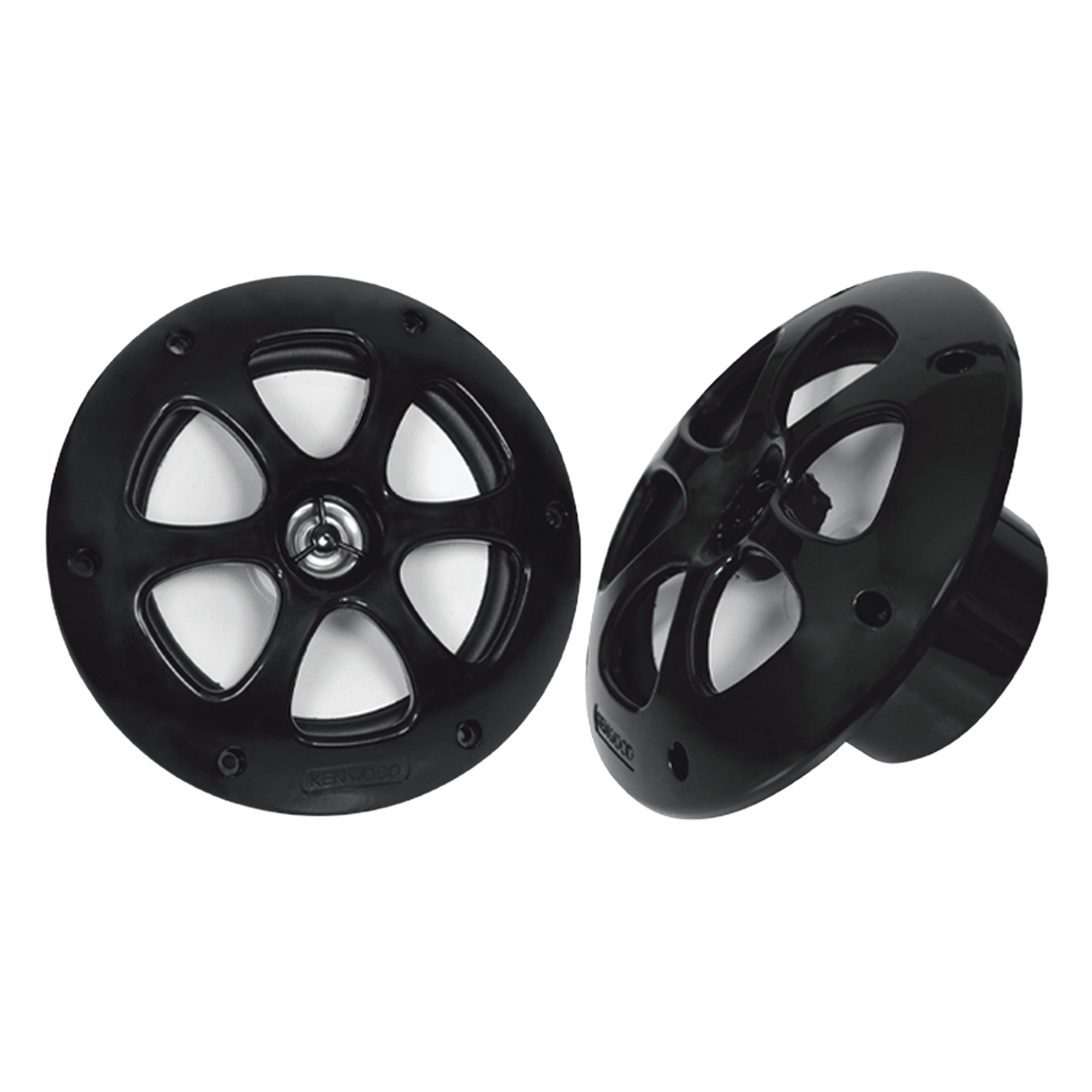 Par de altavoces fabricado en grado marinos en color negro de 6.5" de 100 W de entrada máxima — JVC KENWOOD · SKU KFC1613MRB