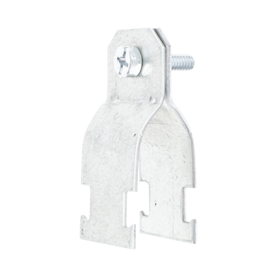Abrazadera Unicanal para Conduit Pared Gruesa y PVC de 1/2" (13 mm).
