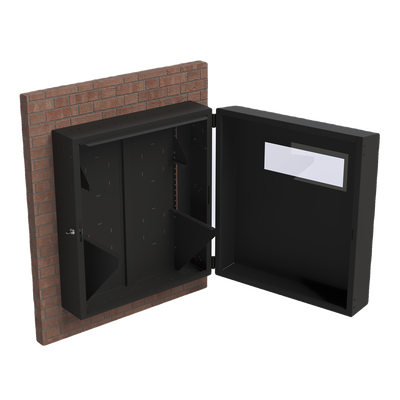 Gabinete de Pared con Rack Horizontal de 6 UR, con Ventanilla de Inspección, Se envía el Gabinete Armado.