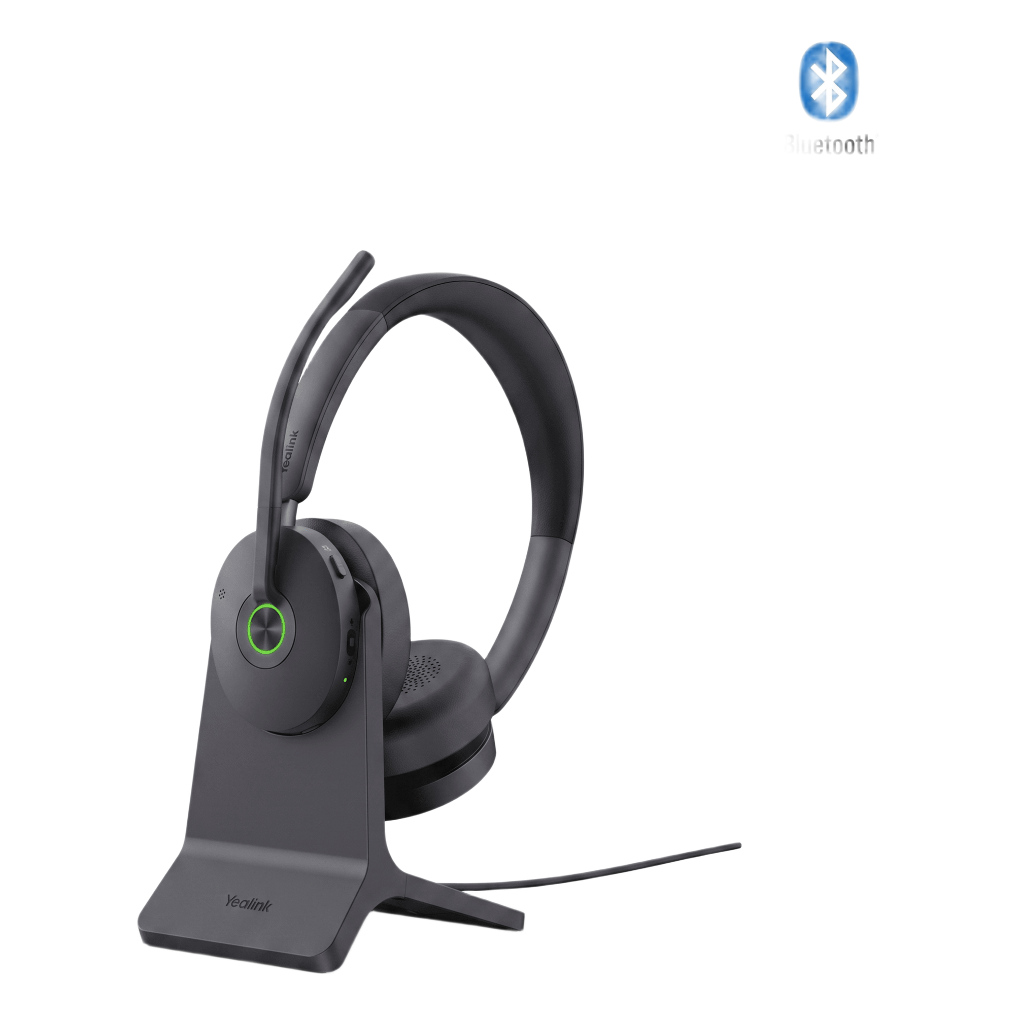 Diadema Bluetooth Yealink BH74 con Cancelación Activa de Ruido Híbrida, Base de Carga y Tecnología Acoustic Shield 3.0. — YEALINK · SKU BH74-WITH-STAND-TEAMS-USB-C/A